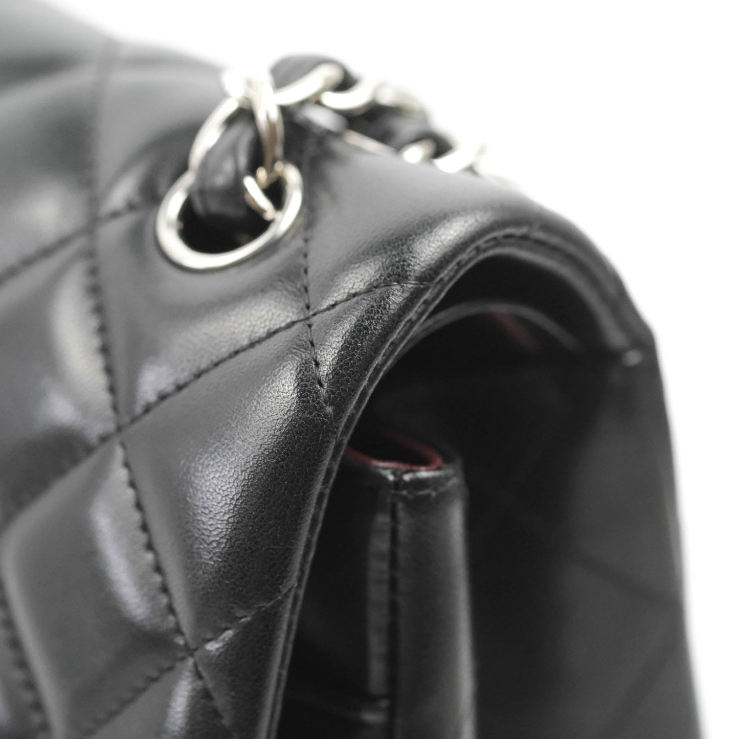 Chanel Jumbo Double Flap Black Lambskin Silver Hardware⁣⁣