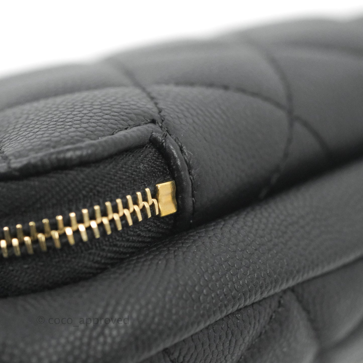 Chanel Quilted Business Affinity Waist Belt Bag Black Caviar Gold Hardware