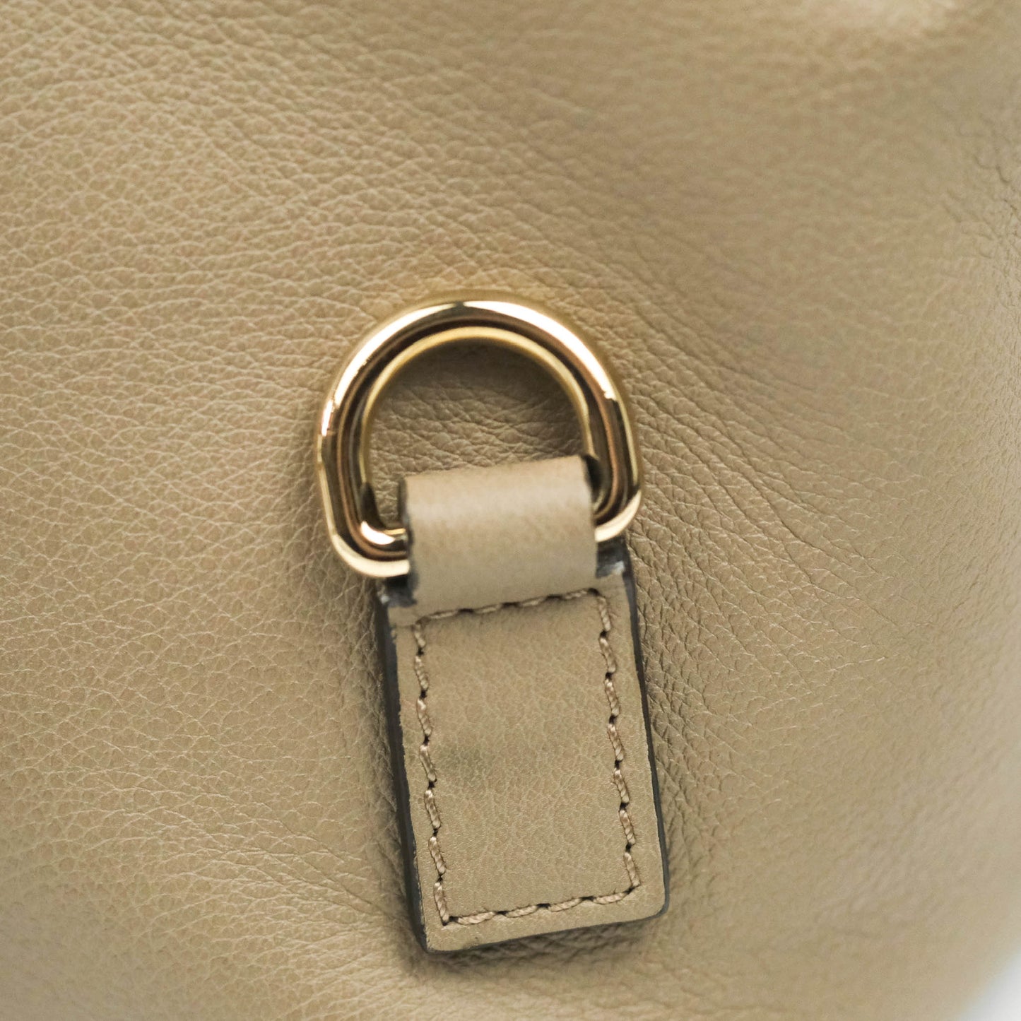 Chloe Small Faye Backpack Suede Calfskin Motty Grey Gold Hardware