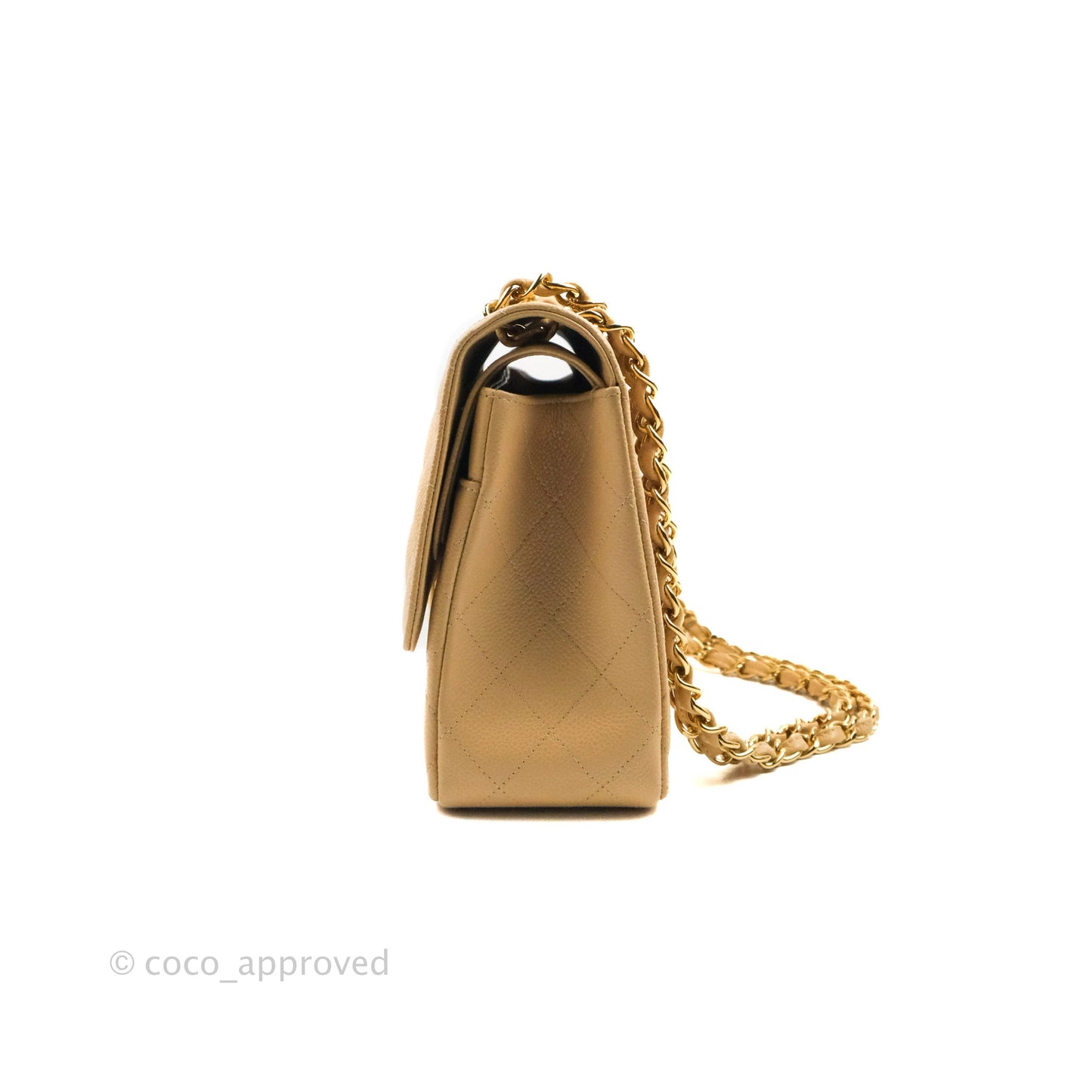 Chanel Jumbo Double Flap Beige Caviar Gold Hardware⁣⁣