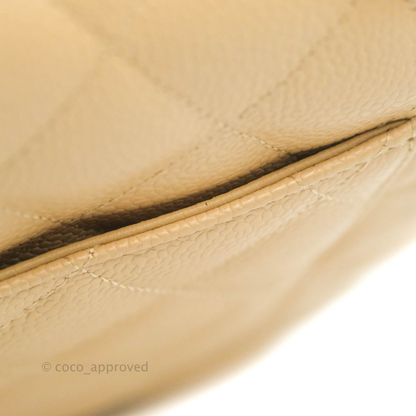 Chanel Jumbo Double Flap Beige Caviar Silver Hardware⁣⁣