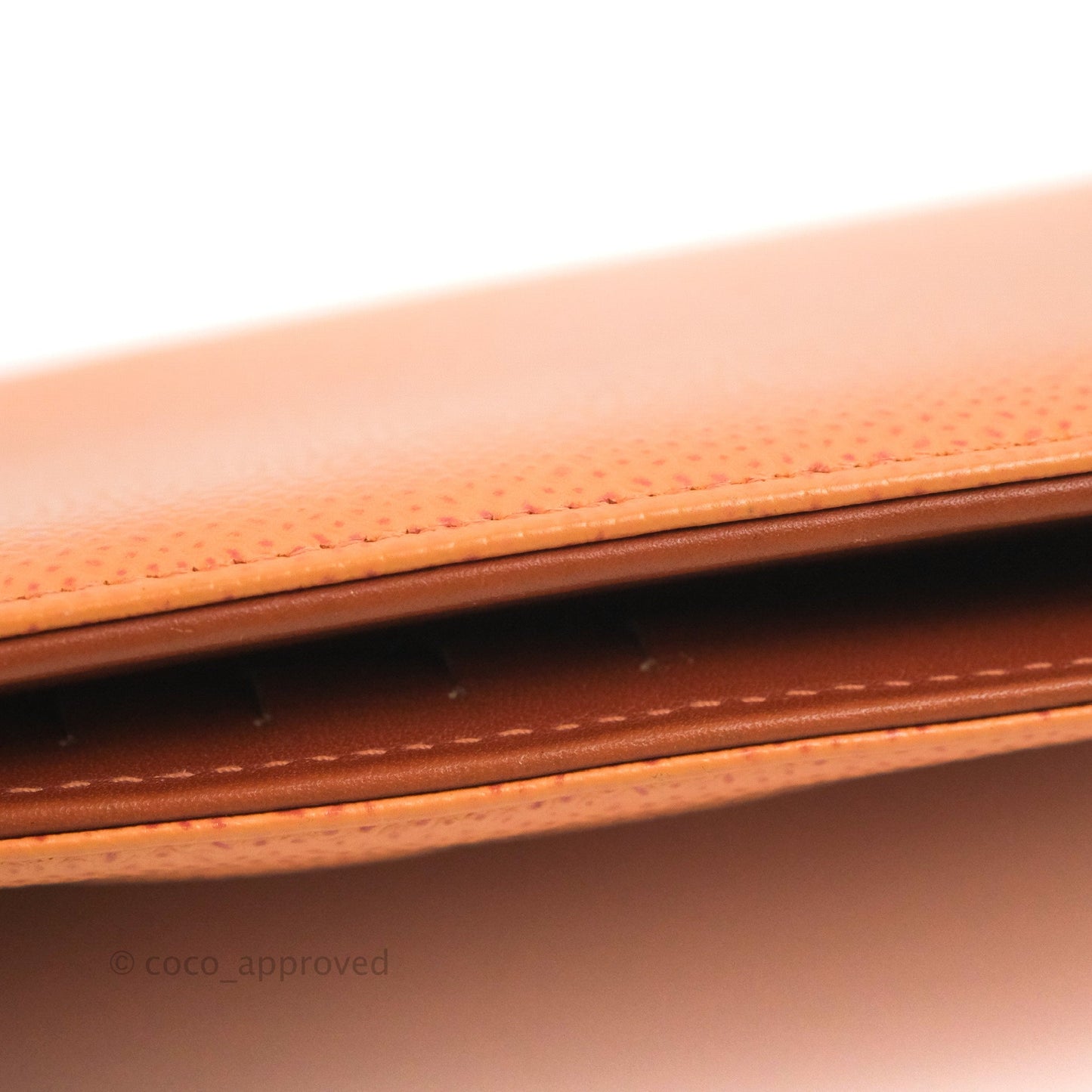 Chanel Yen Wallet Orange Claire Grained Calfskin