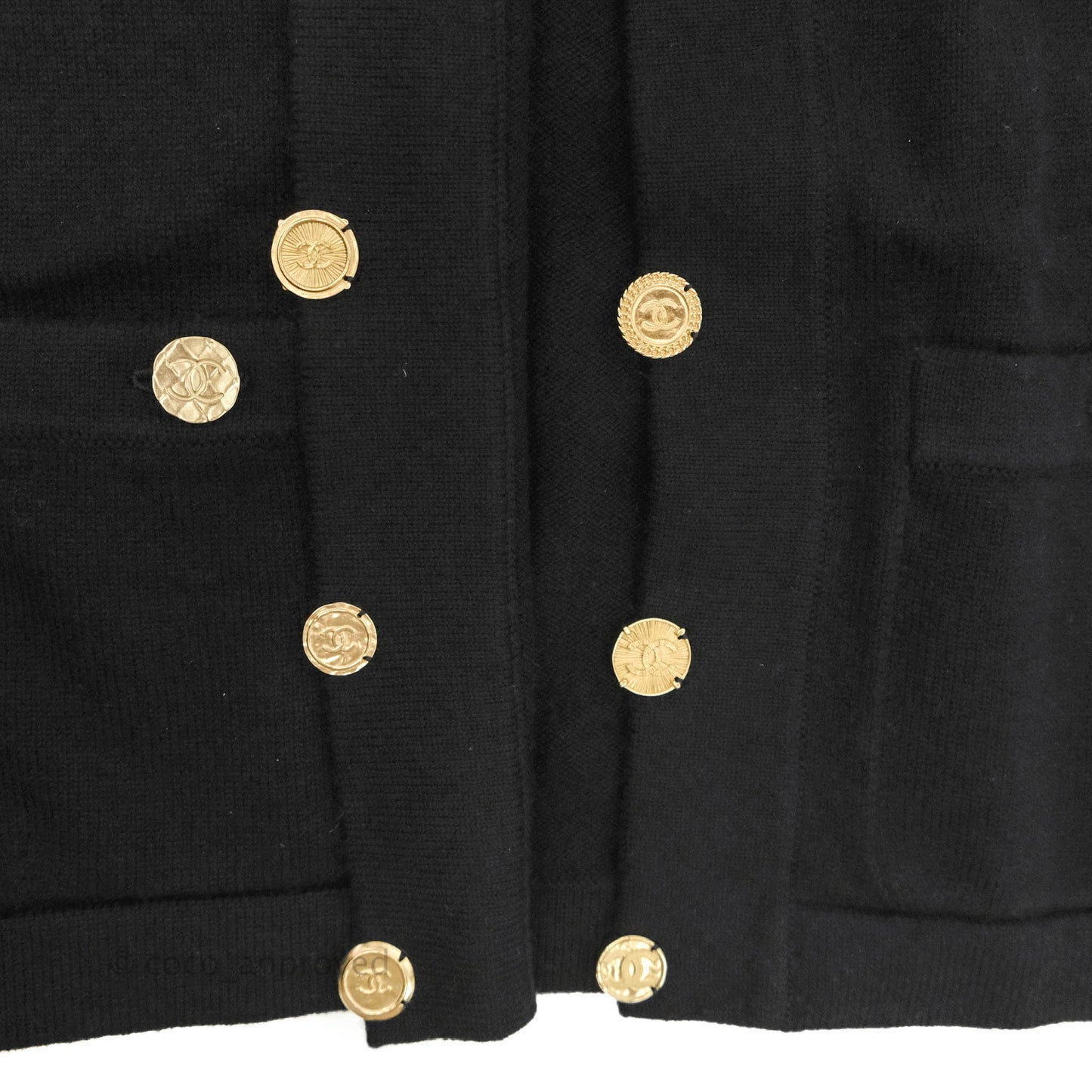 Chanel Long Cardigan Black 22SS Size 38