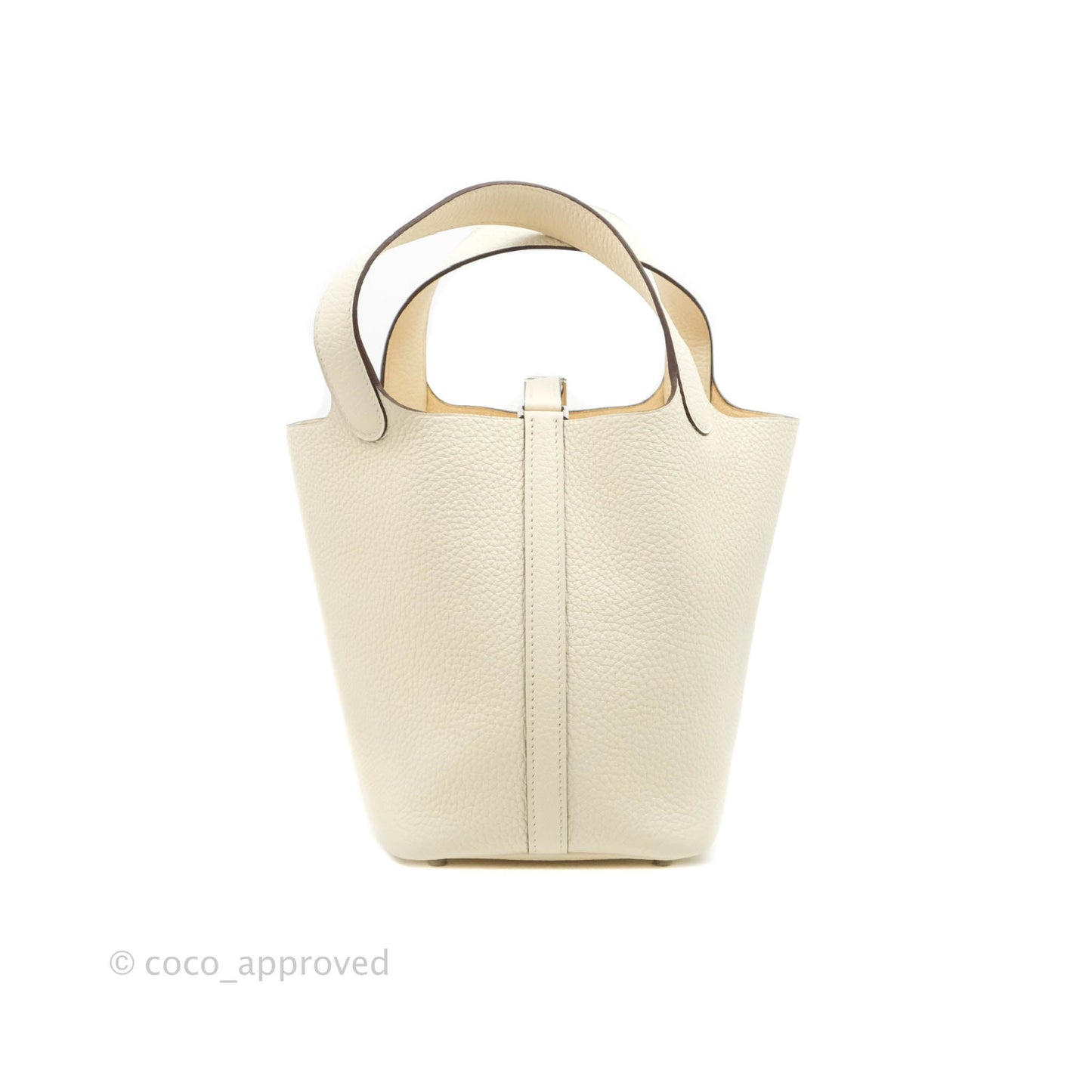 Hermès Clemence Picotin Lock 18 Nata Silver Hardware