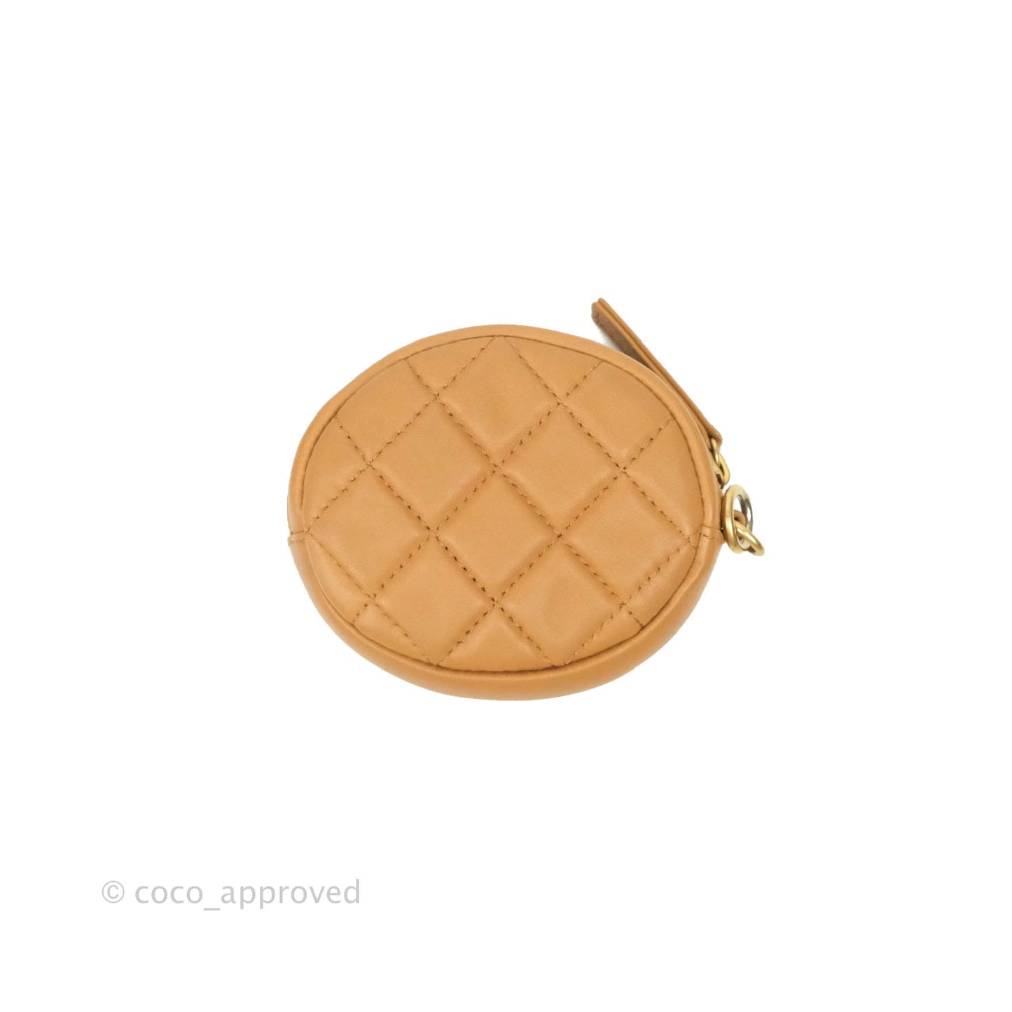 Chanel Quilted Flap With Coin Purse Caramel Calfskin Aged Gold Hardware 19K
