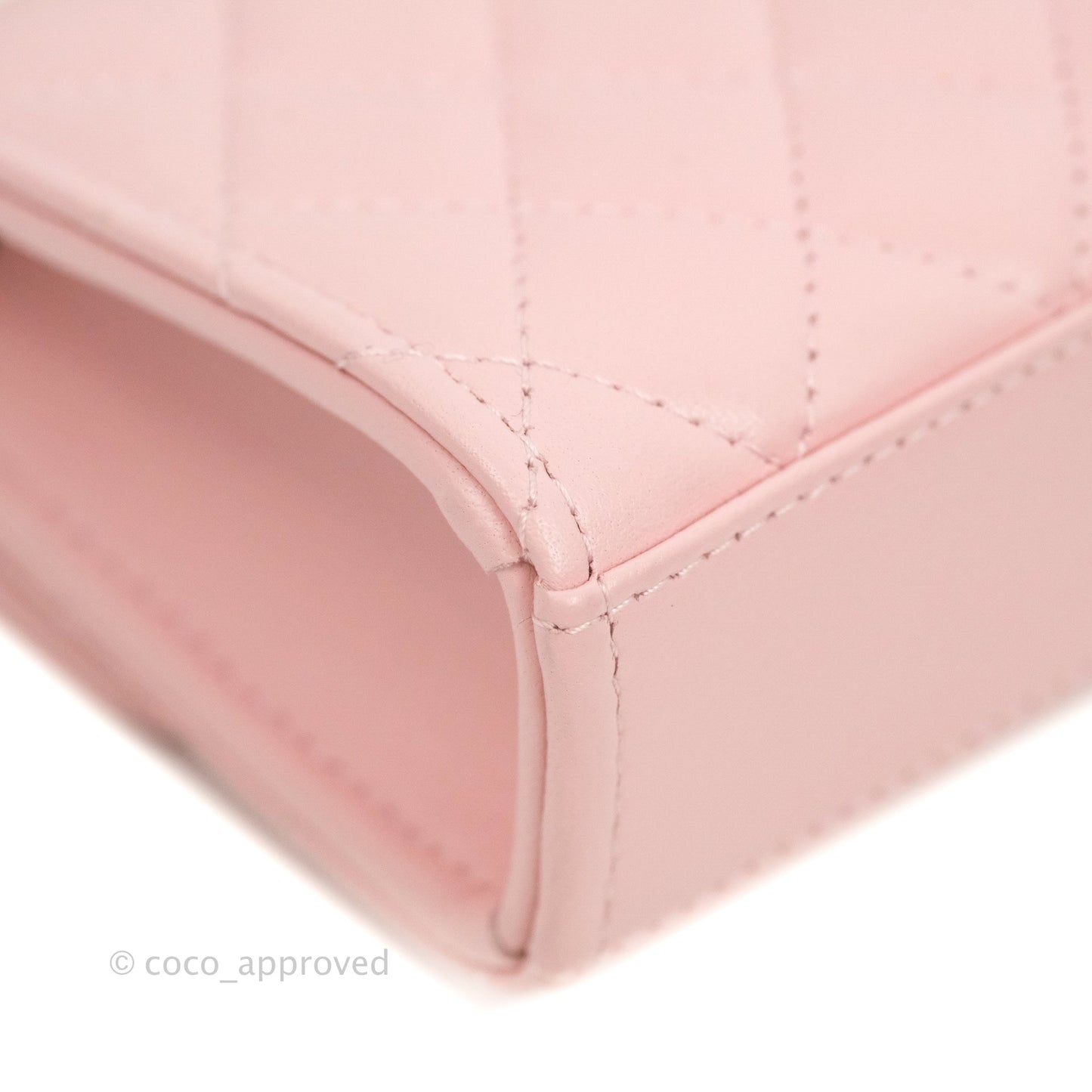 Chanel Mini Enamel Handle Clutch on Chain Pink Lambskin Gold Hardware 22B
