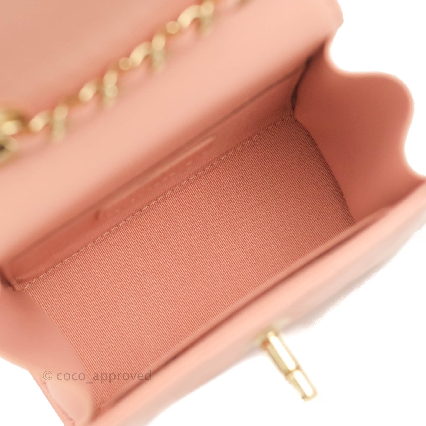 Chanel Mini Quilted Trendy CC Clutch With Chain Pink Lambskin Gold Hardware