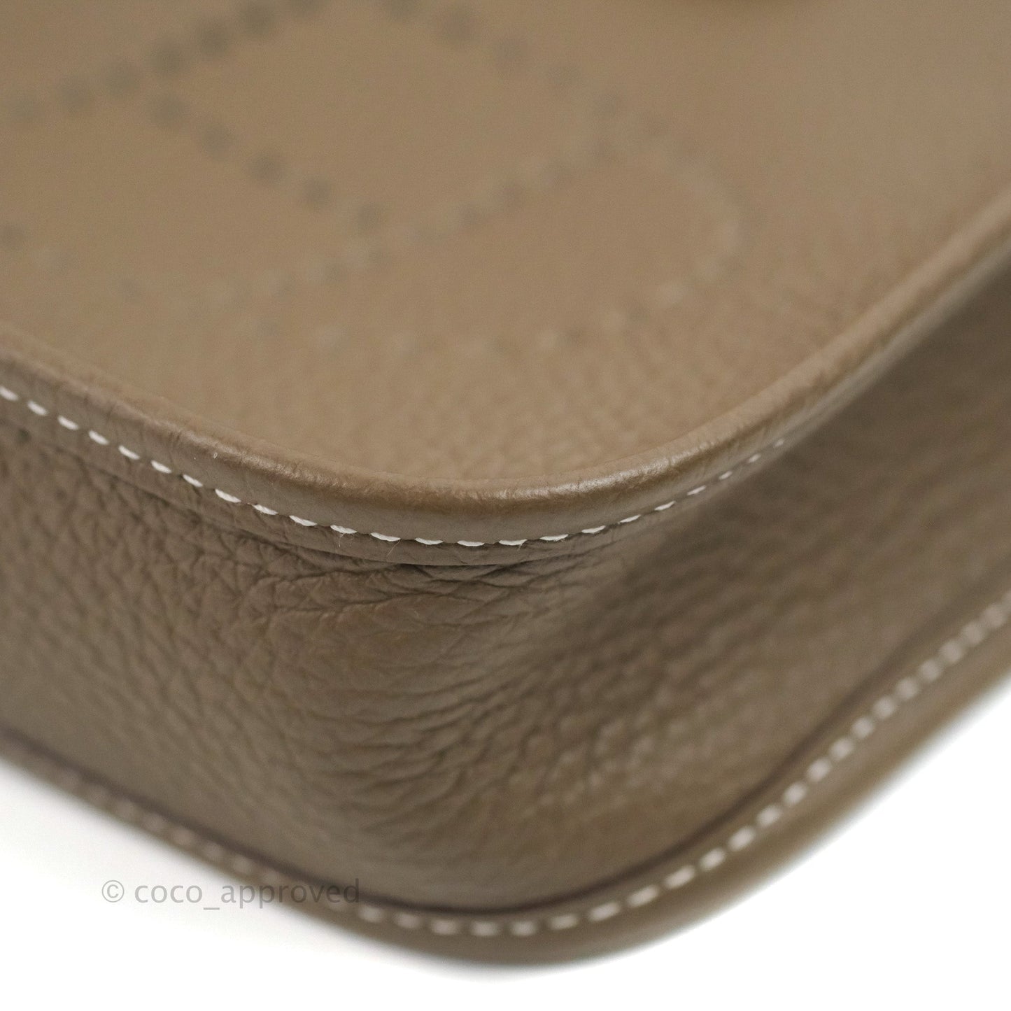 Hermès Mini Evelyne 16 Etoupe Clemence Palladium Hardware