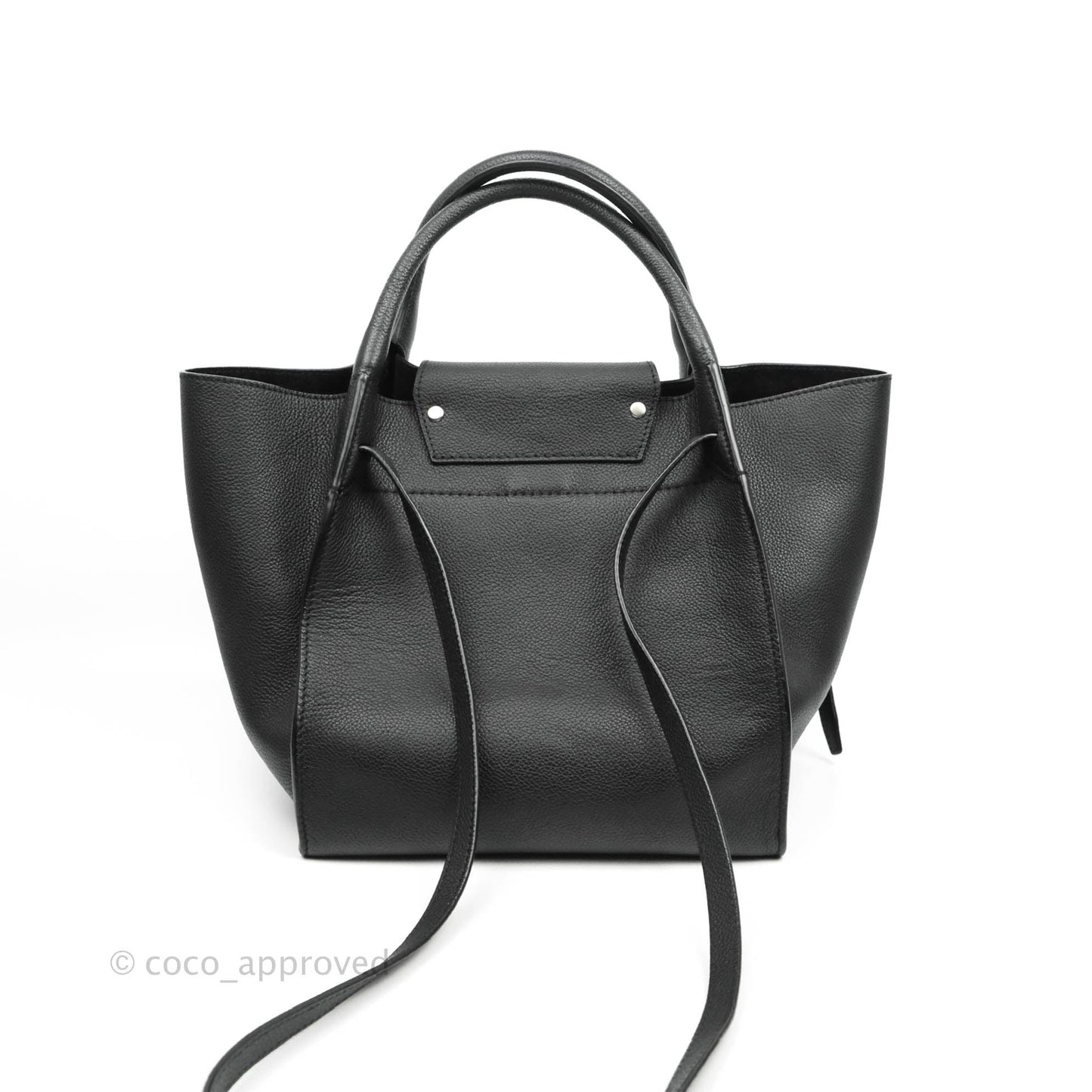 Celine Small Big Bag Black Supple Grained Leather Silver Hardware