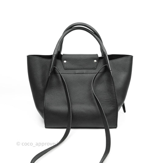 Celine Small Big Bag Black Supple Grained Leather Silver Hardware