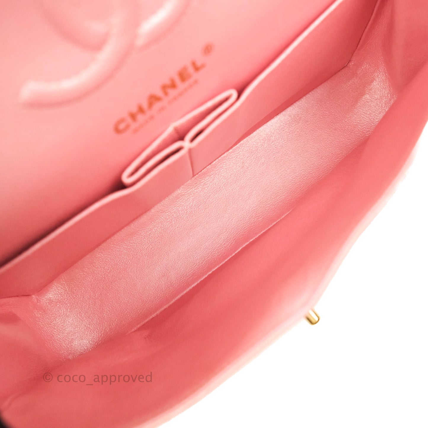 Chanel Small Classic Quilted Flap Iridescent Pink Caviar Gold Hardware 19S