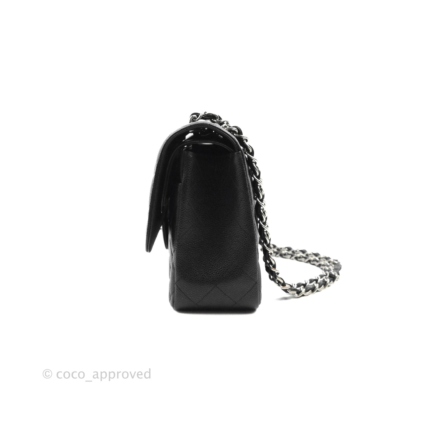 Chanel Jumbo Double Flap Black Caviar Silver Hardware⁣⁣