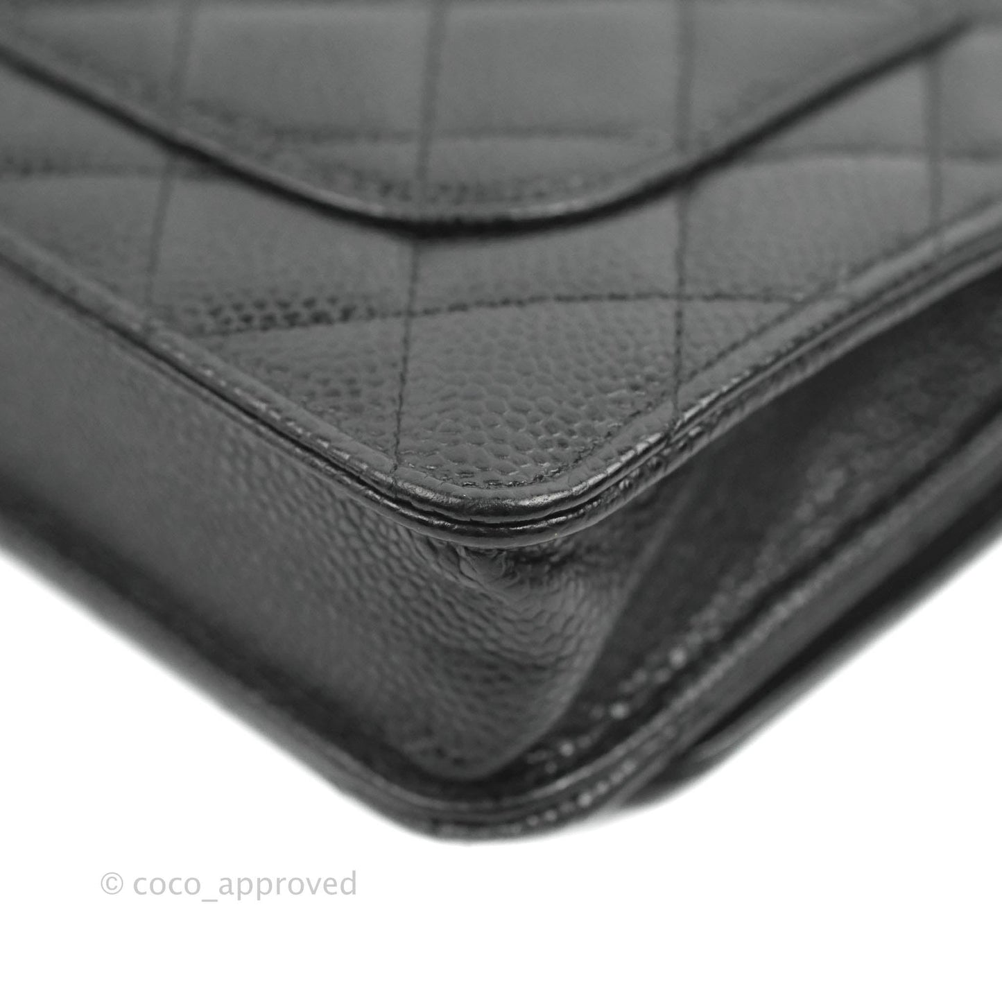 Chanel Quilted Classic WOC Black Caviar Gold Hardware