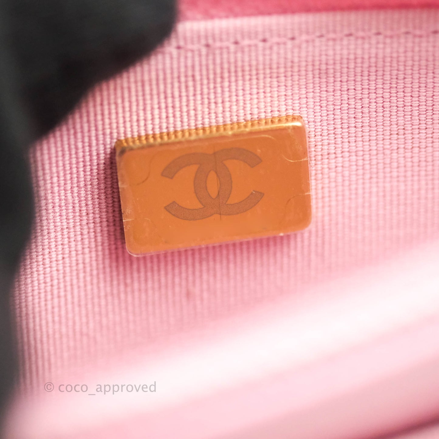 Chanel Top Handle Wallet On Chain WOC Pink Caviar Gold Hardware 22S