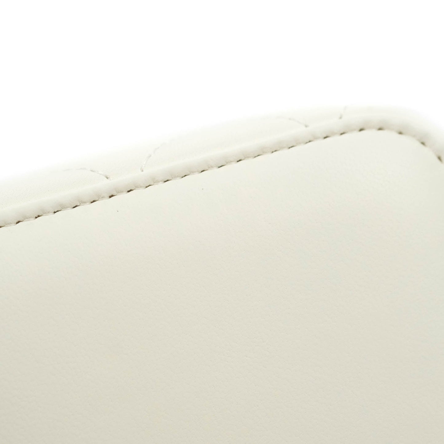 Chanel Mini Pearl Crush Vanity With Chain White Lambskin Aged Gold Hardware