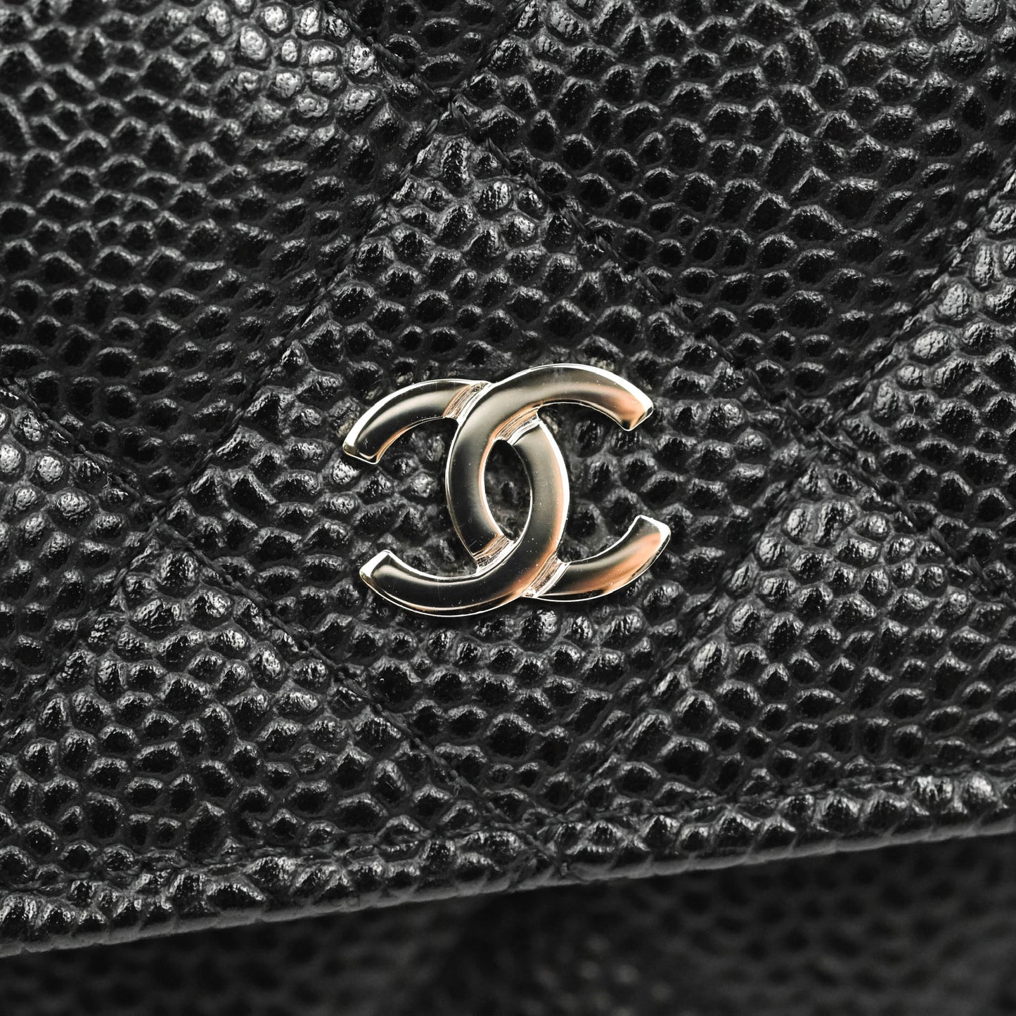 Chanel Quilted Classic WOC Black Caviar Silver Hardware