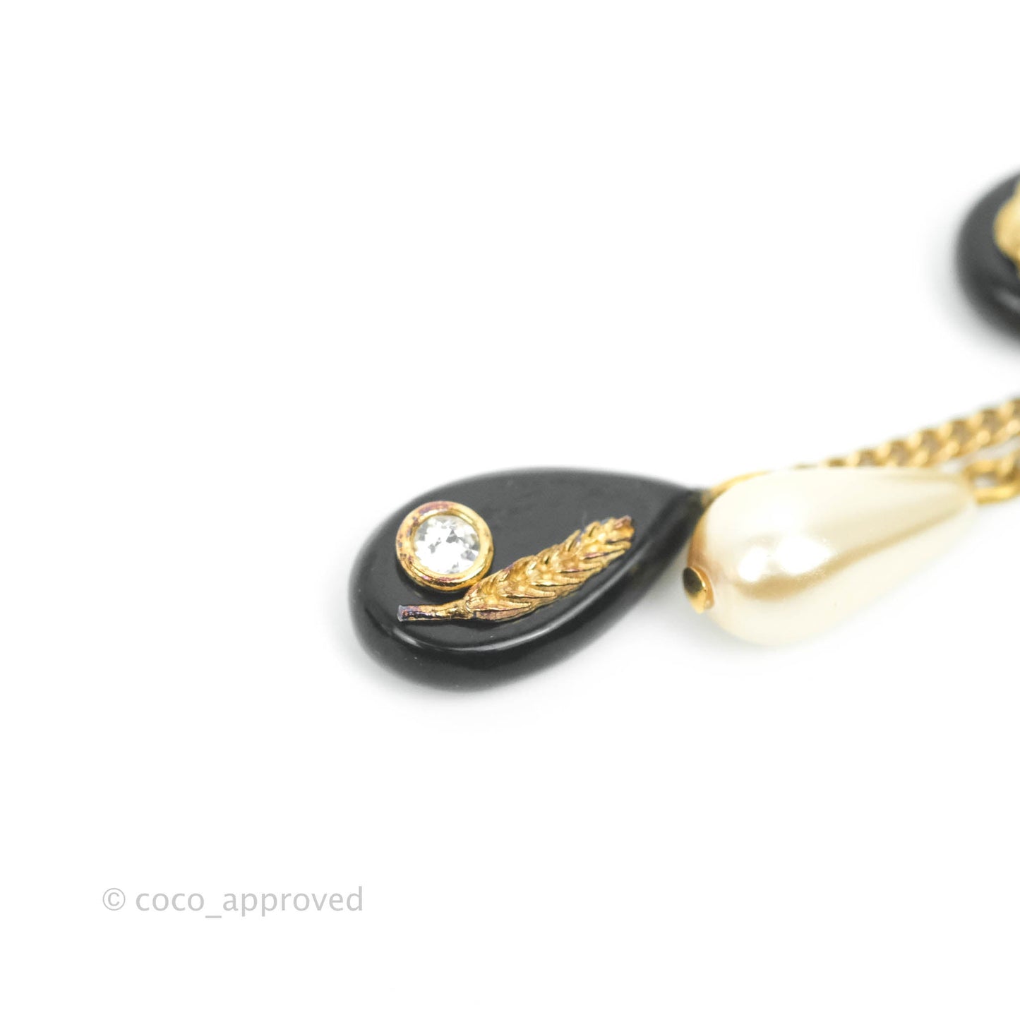 Chanel Dangling Multi Chain Camellia CC Earrings Gold Tone