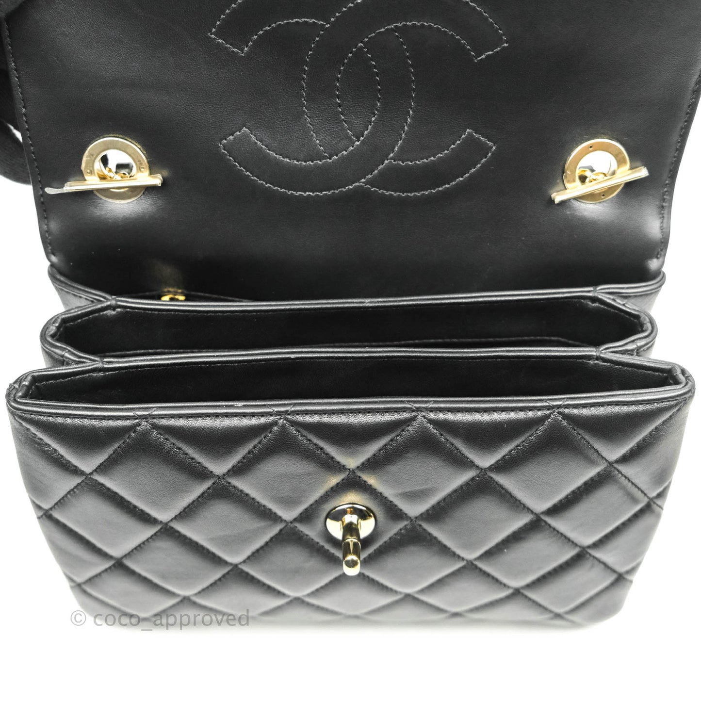 Chanel Trendy CC Small Black Lambskin Gold Hardware