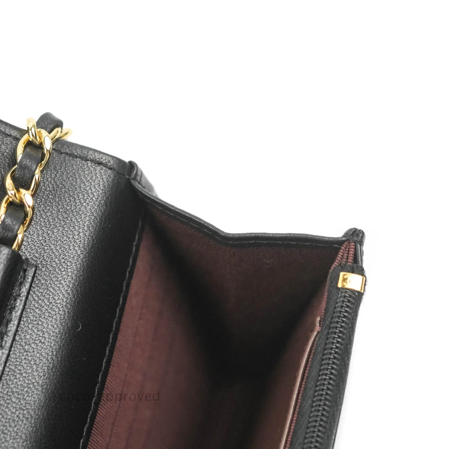 Chanel Quilted Classic WOC Black Lambskin Gold Hardware