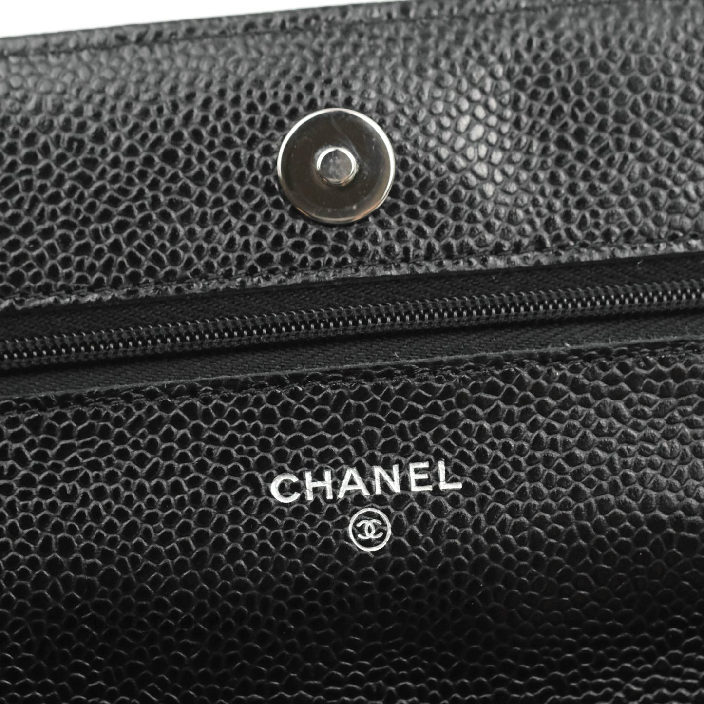 Chanel Quilted Classic WOC Black Caviar Silver Hardware