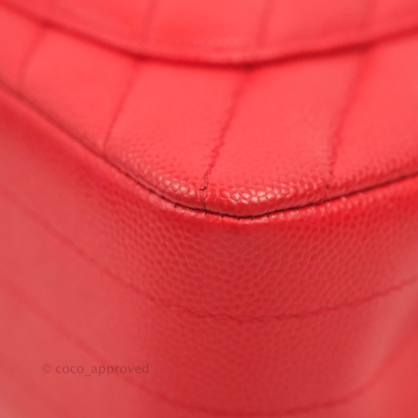 Chanel Quilted Mini Rectangular Flap Red Chevron Caviar Silver Hardware