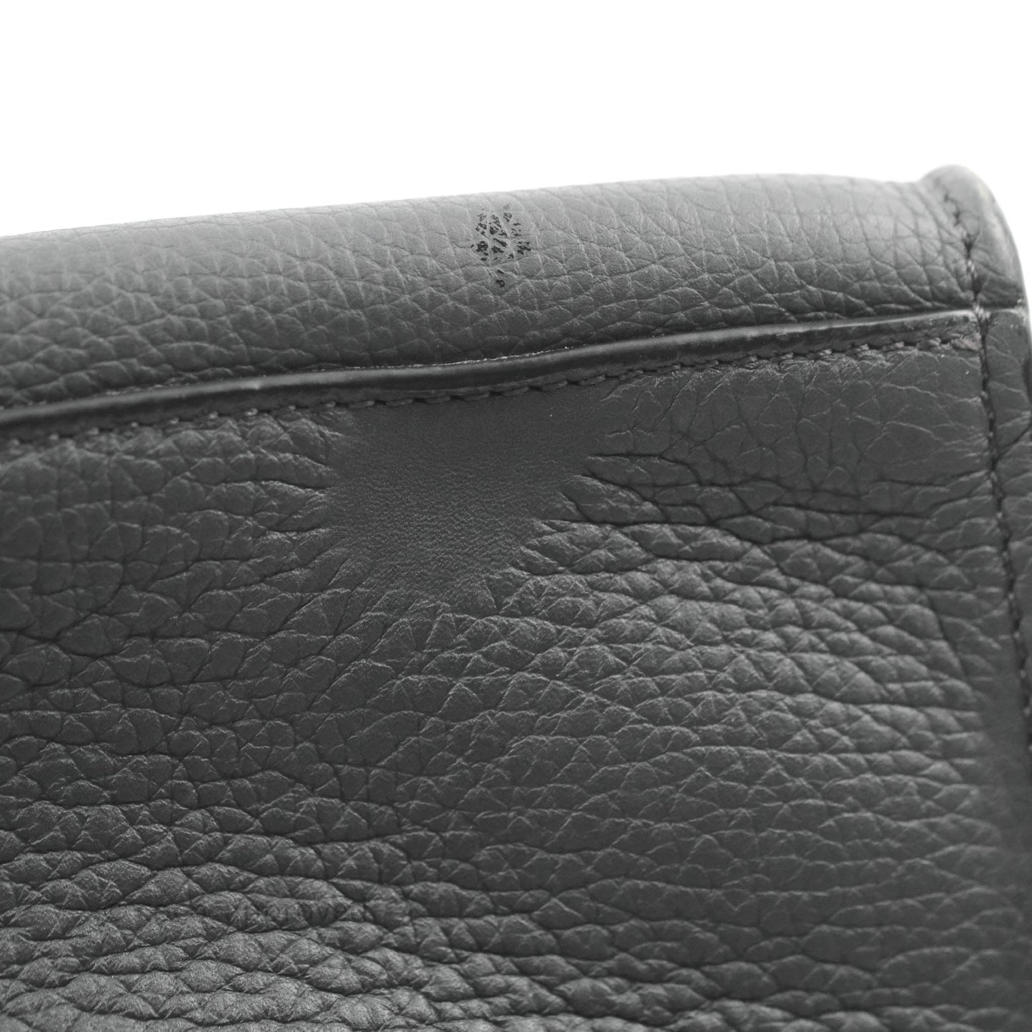 Celine Small Big Bag Black Supple Grained Leather Silver Hardware Dark Grey