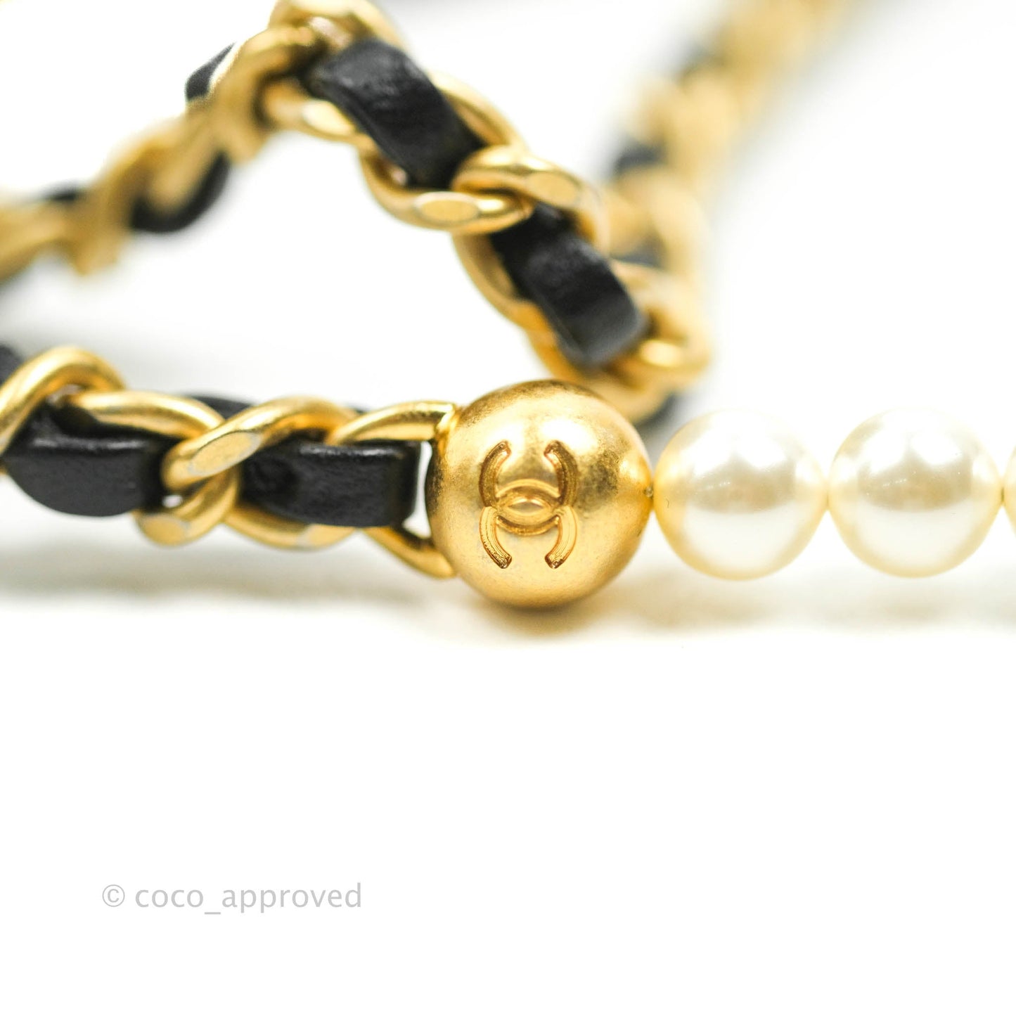 Chanel Quilted My Perfect Mini With Pearl Black Lambskin Gold Hardware