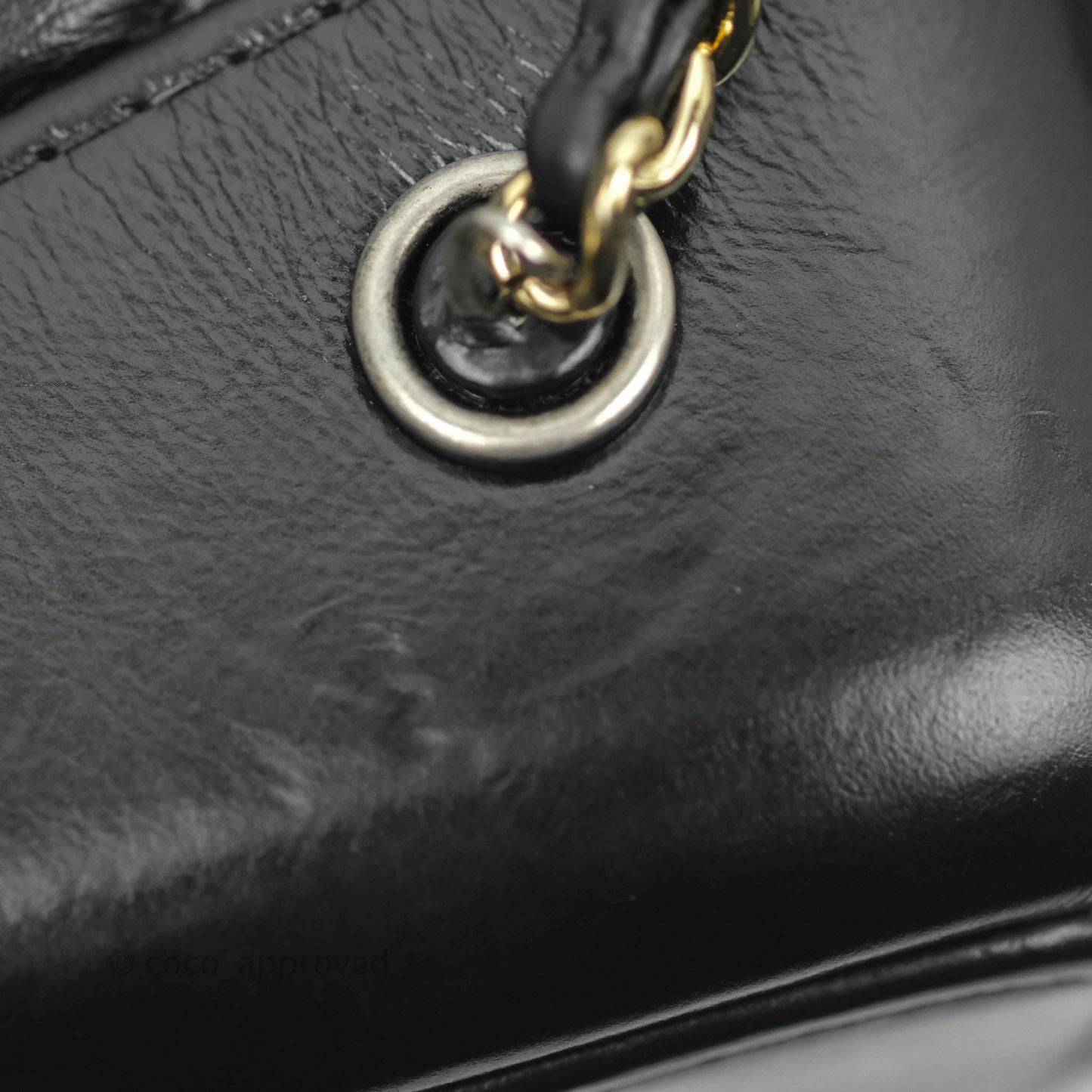Chanel Chevron Small Gabrielle Backpack Black Aged Calfskin