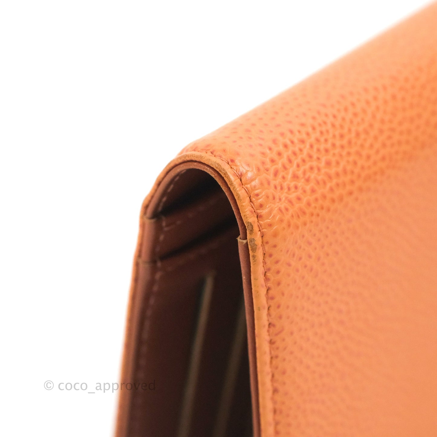 Chanel Yen Wallet Orange Claire Grained Calfskin