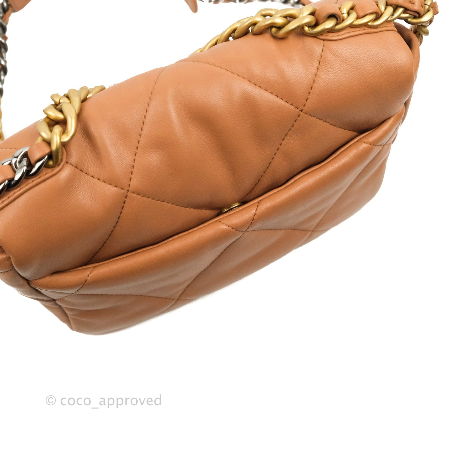 Chanel 19 Small Caramel Dark Beige Lambskin Mixed Hardware 21K
