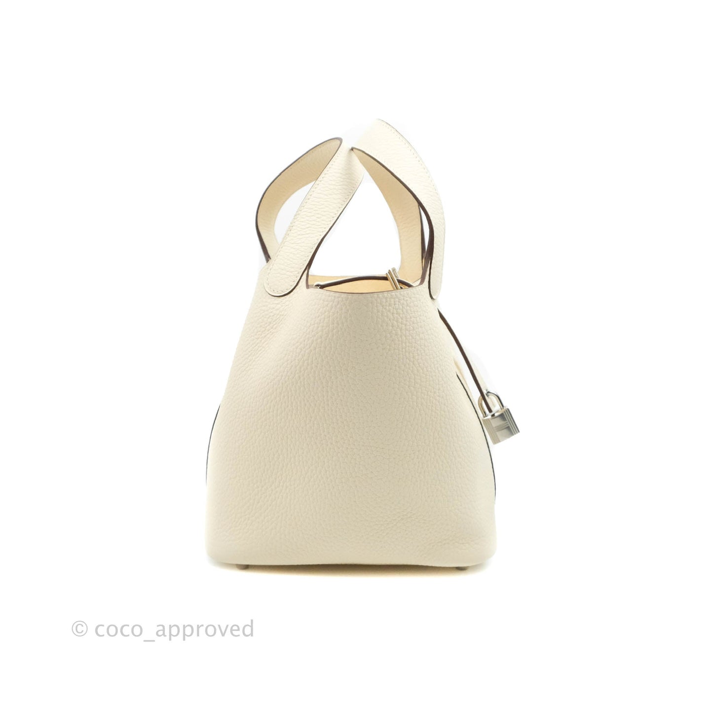 Hermès Clemence Picotin Lock 18 Nata Silver Hardware