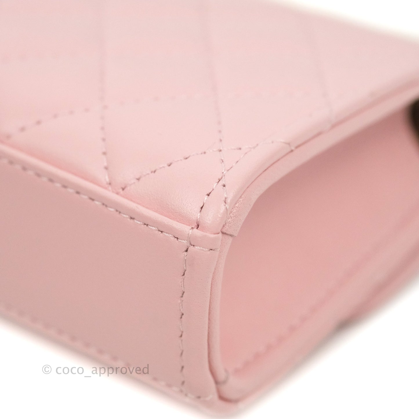 Chanel Mini Enamel Handle Clutch on Chain Pink Lambskin Gold Hardware 22B
