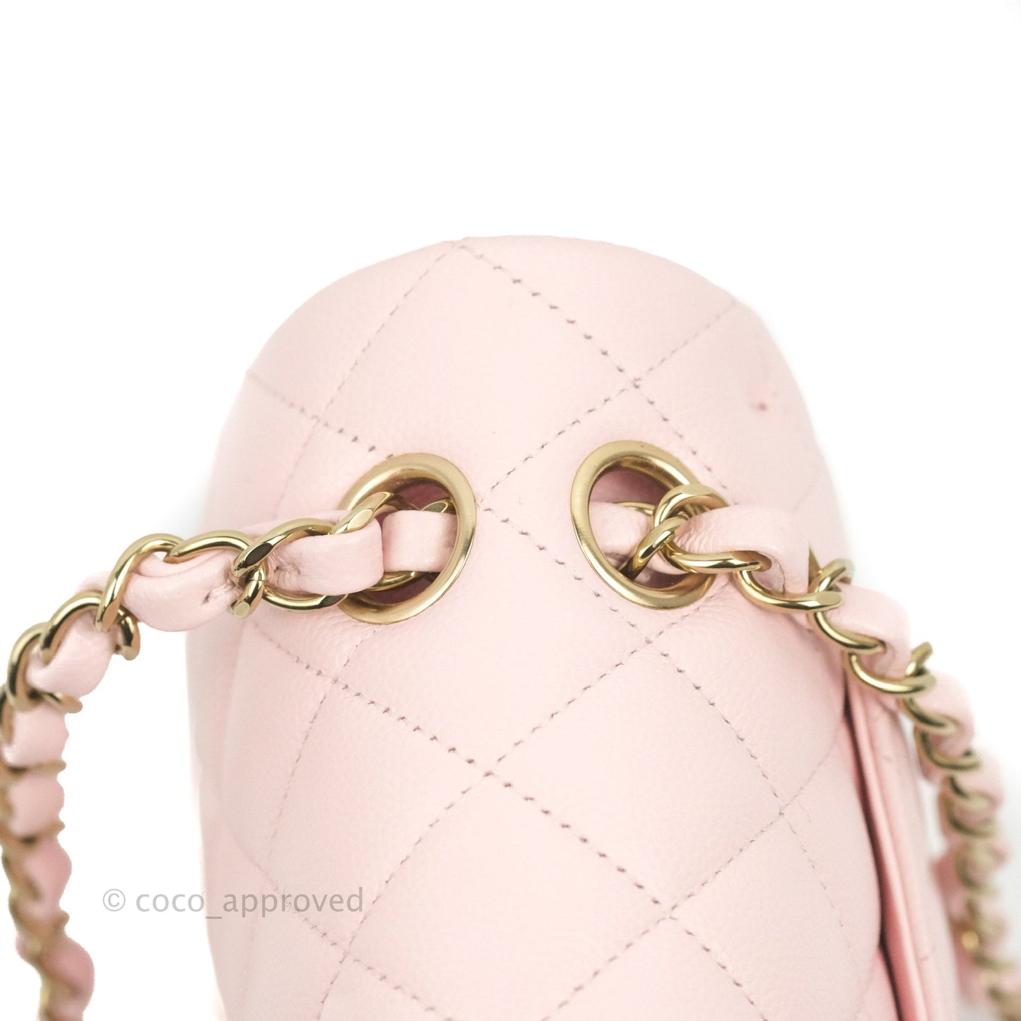 Chanel Classic Small S/M Flap Pink Caviar Gold Hardware 22S