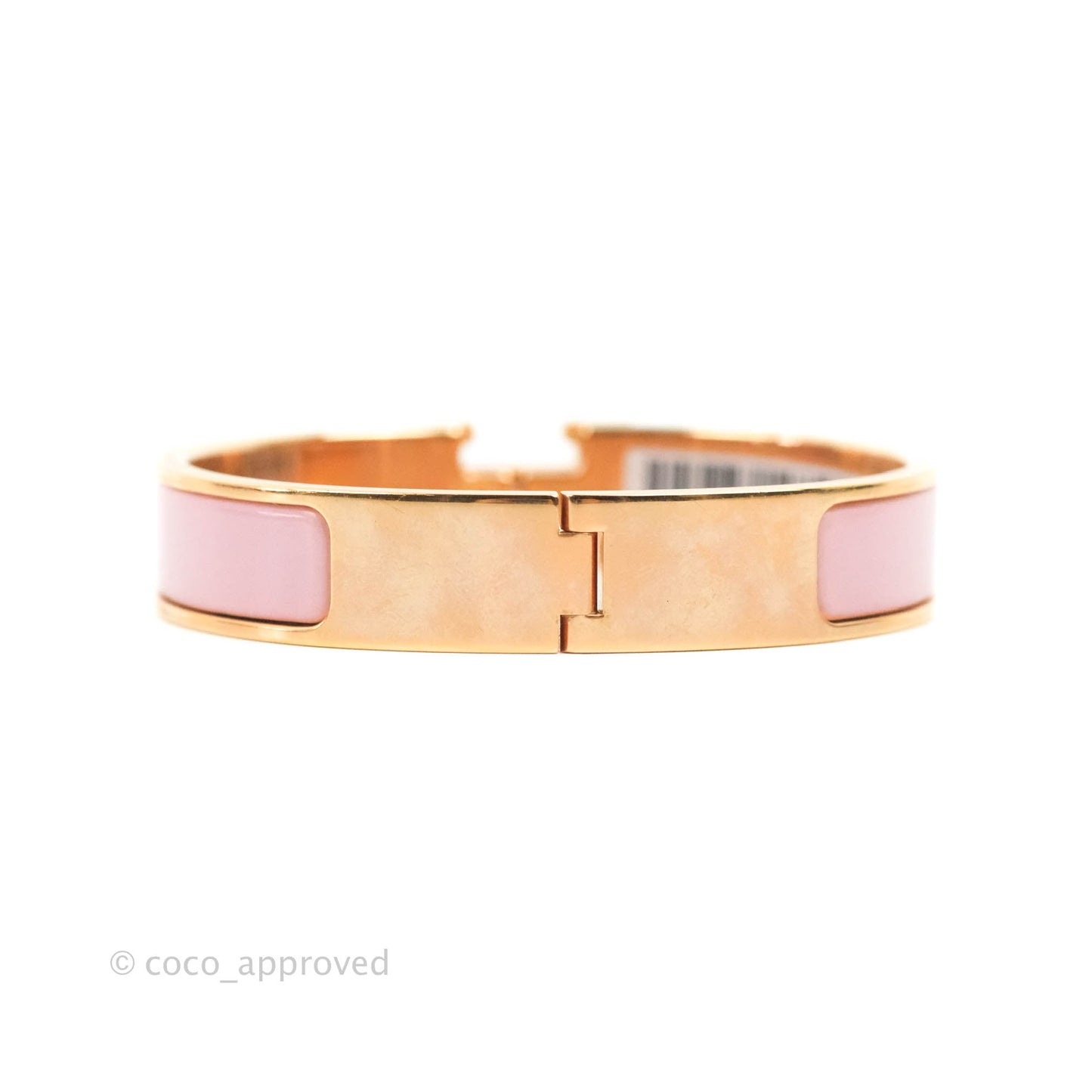Hermès Clic H Bracelet Pink Nacarat Rose Gold PM