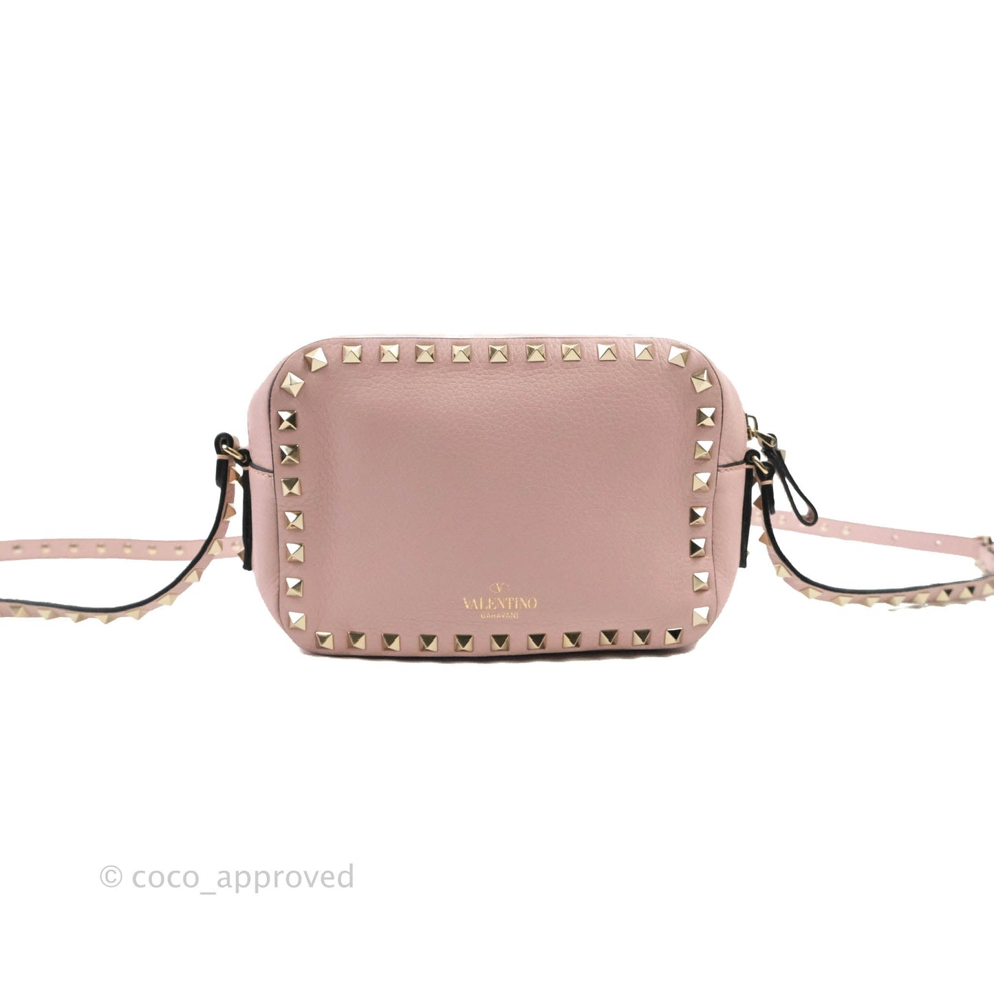 Valentino Garavani Small Rockstud Crossbody Bag Poudre Grainy Calfskin