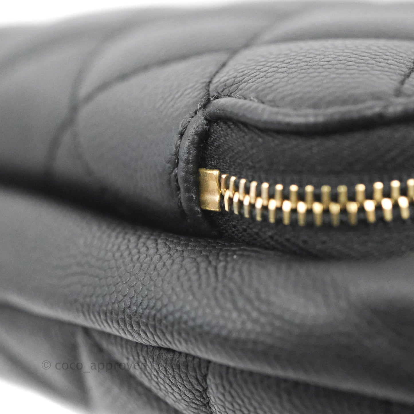 Chanel Quilted Business Affinity Waist Belt Bag Black Caviar Gold Hardware
