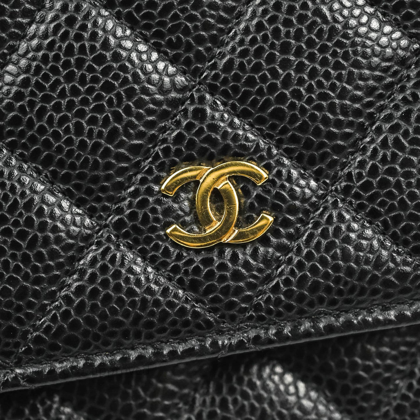 Chanel Quilted Classic WOC Black Caviar Gold Hardware