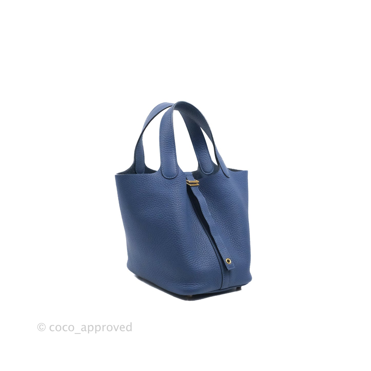 Hermès Picotin Lock 18 TM Bleu Brighton Gold Hardware