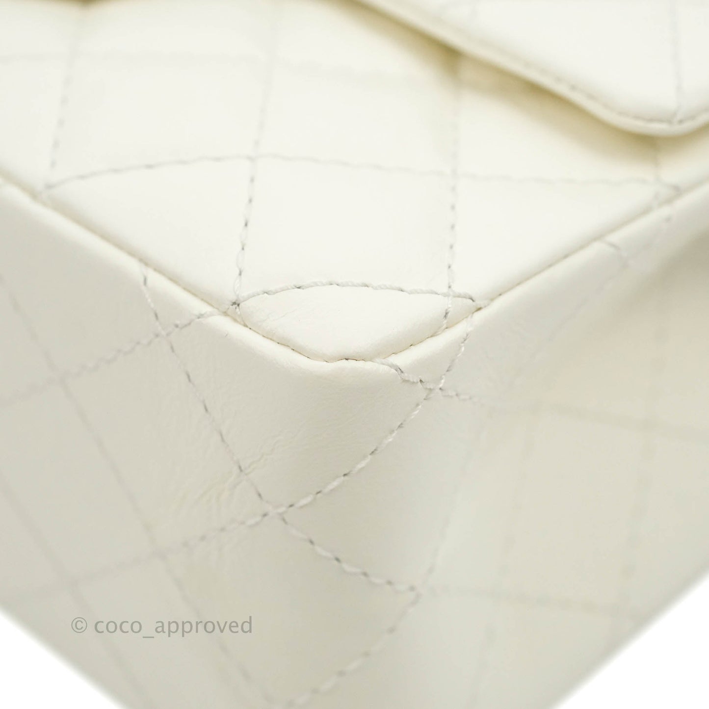 Chanel Mini Reissue 224 White Aged Calfskin Gold Hardware