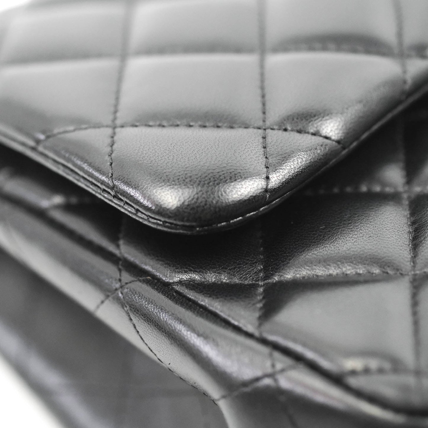 Chanel Jumbo Double Flap Black Lambskin Silver Hardware⁣⁣