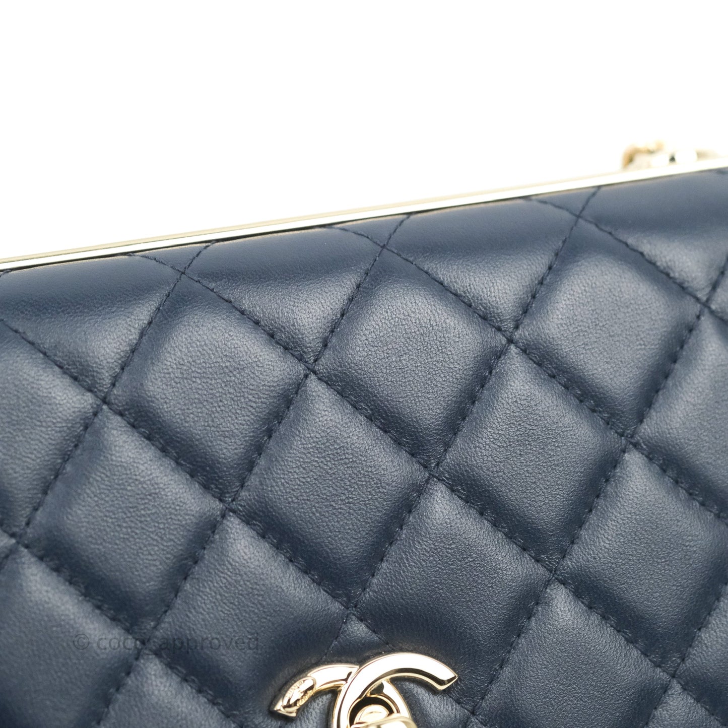 Chanel Trendy CC WOC Wallet On Chain Navy Lambskin Gold Hardware
