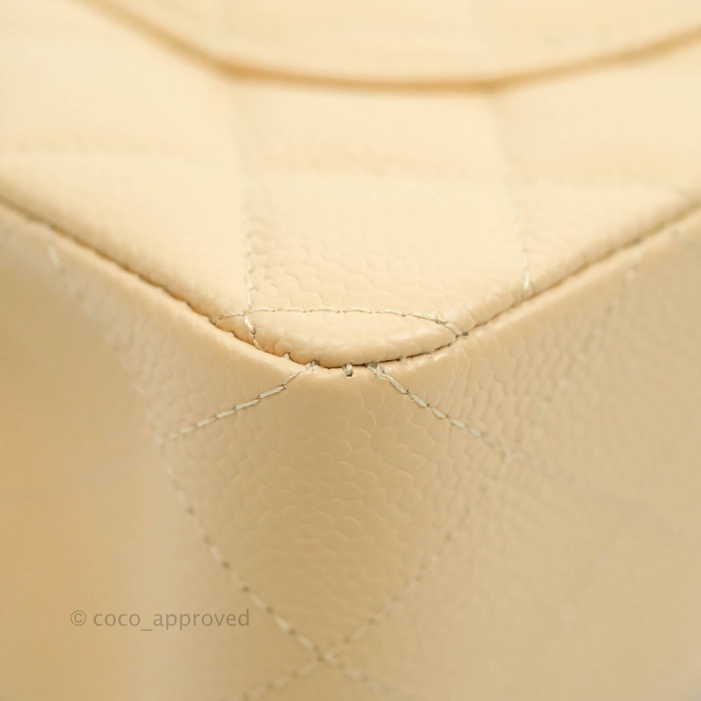 Chanel S/M Small Classic Quilted Flap Beige Caviar Gold Hardware