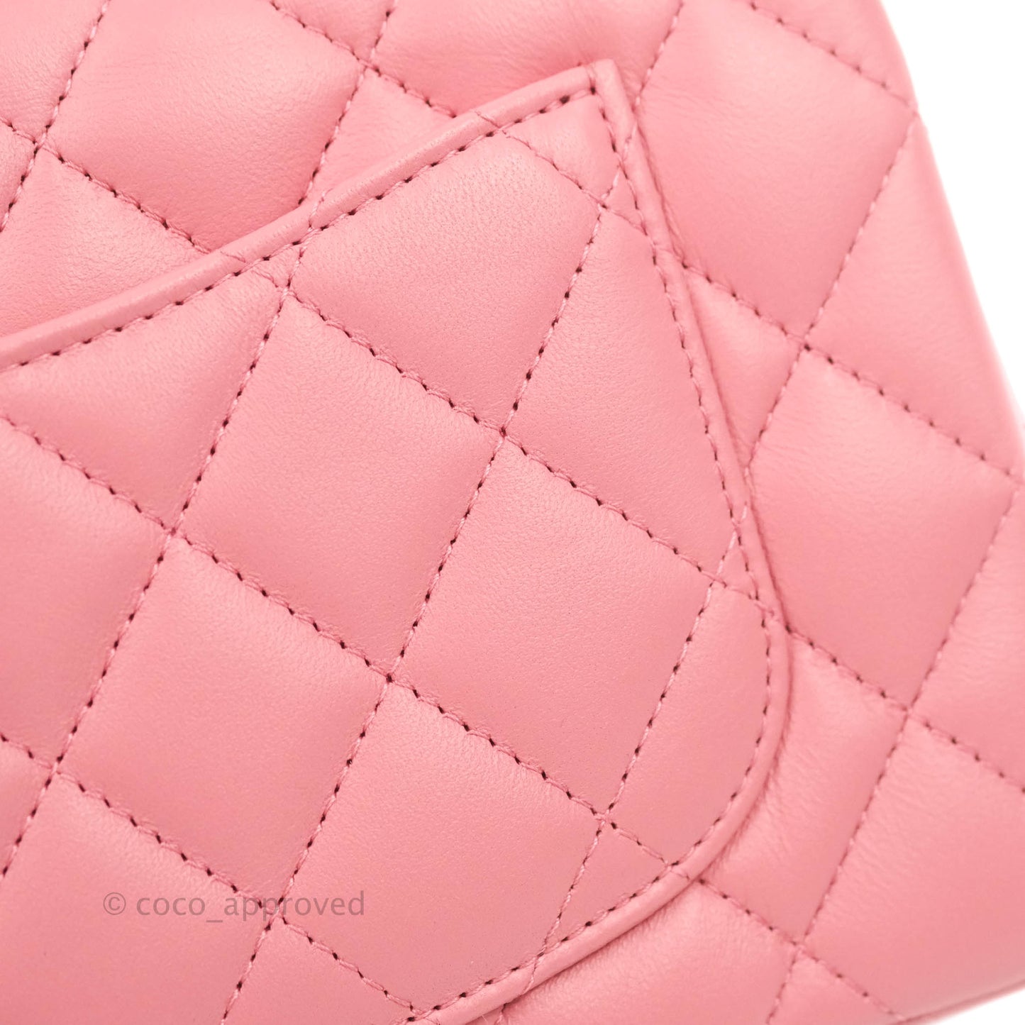 Chanel Top Handle Mini Rectangular Flap Bag Pink Lambskin Gold Hardware