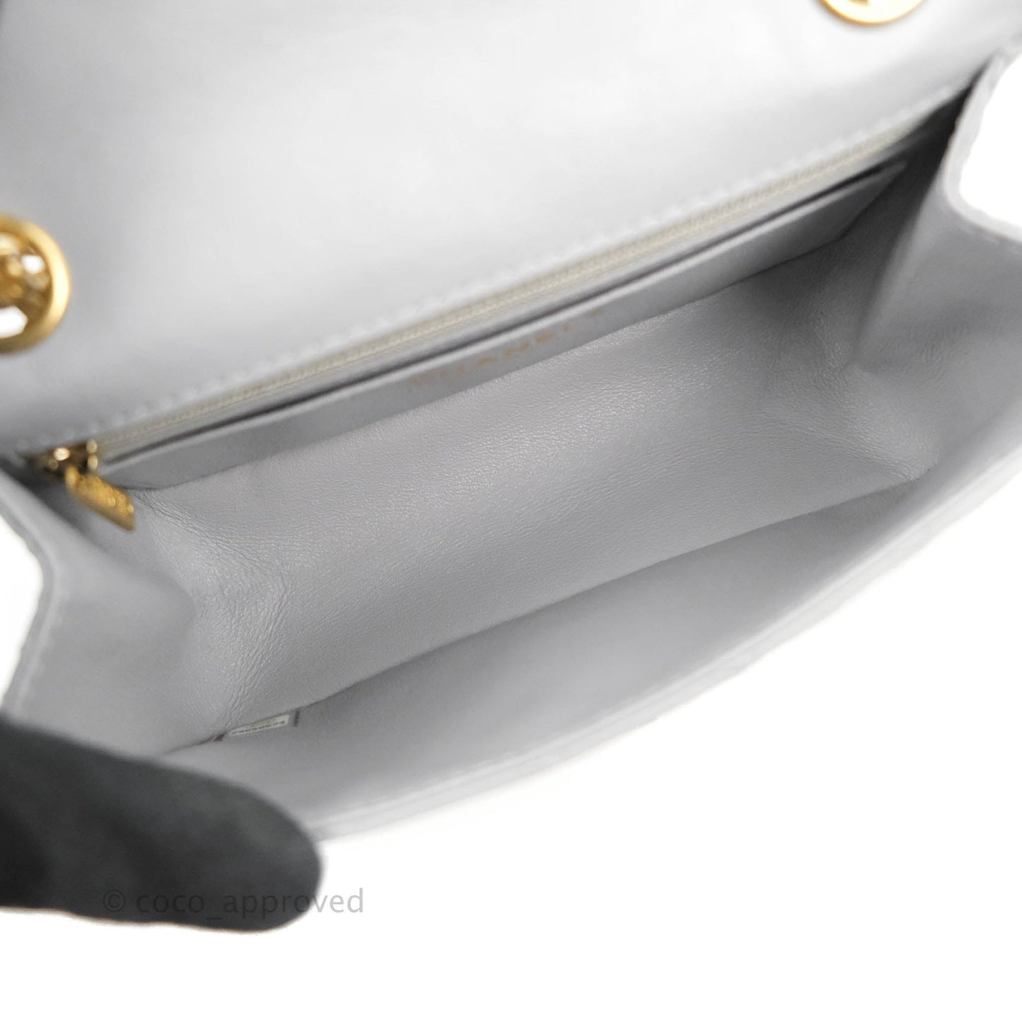 Chanel Mini Reissue 224 Grey Aged Calfskin Aged Gold Hardware