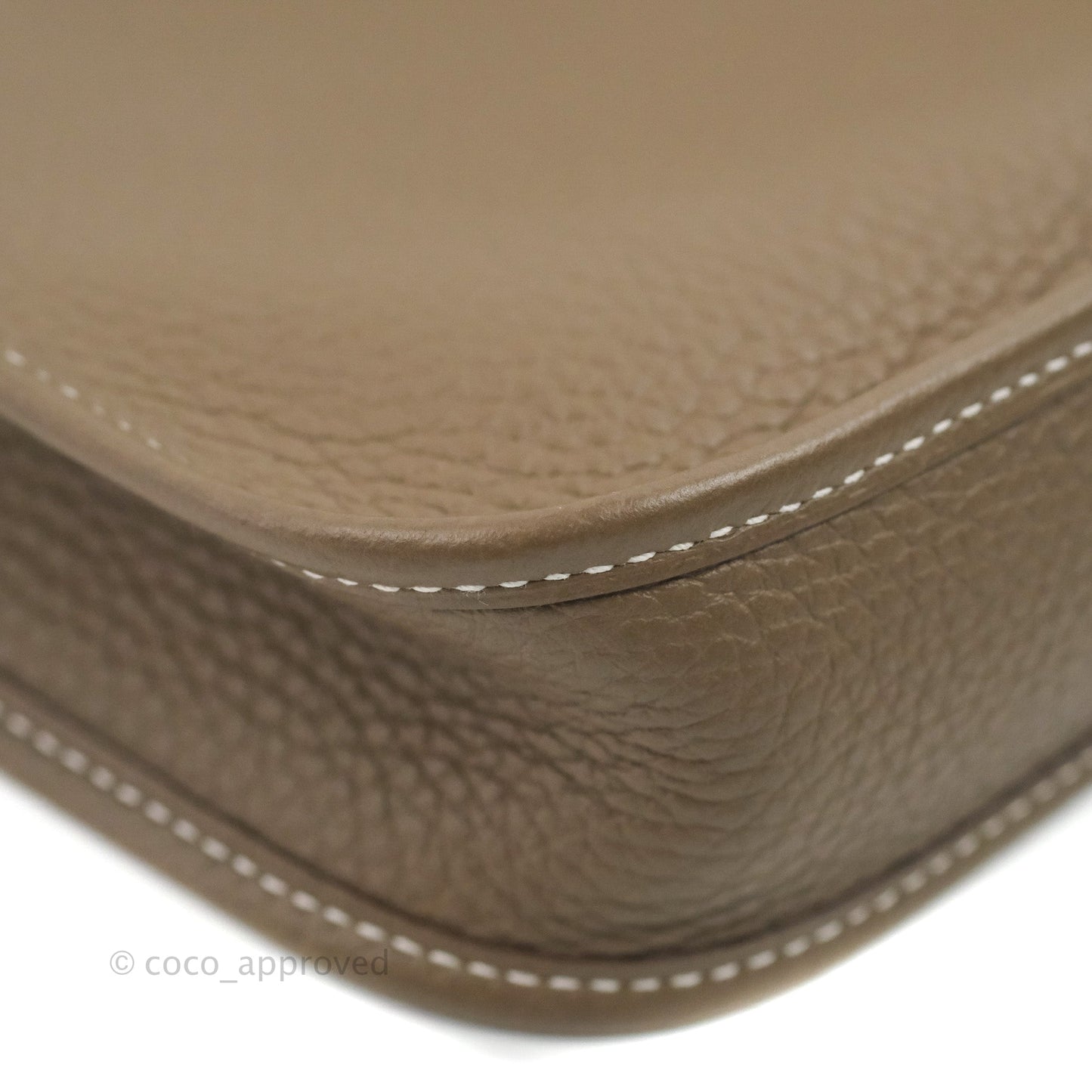 Hermès Mini Evelyne 16 Etoupe Clemence Palladium Hardware
