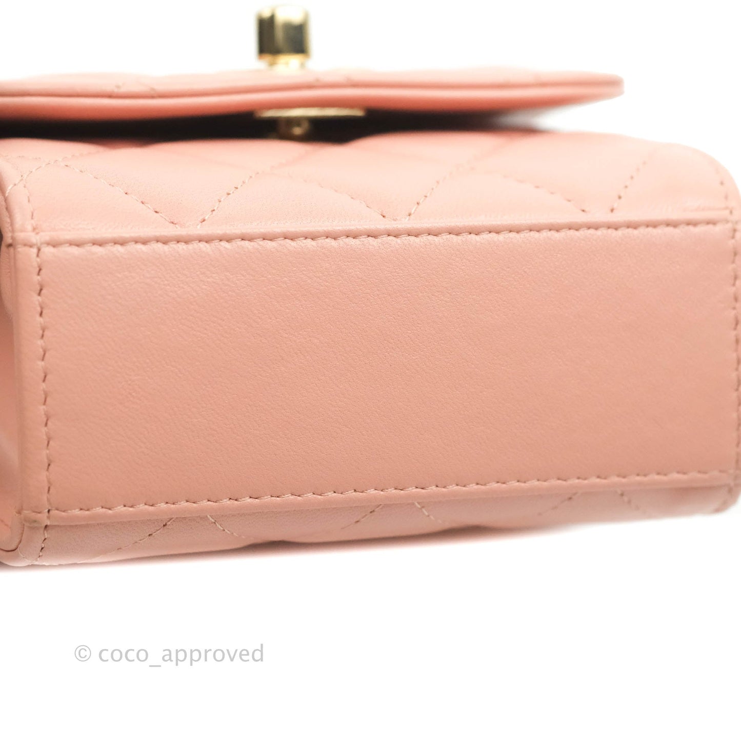 Chanel Mini Quilted Trendy CC Clutch With Chain Pink Lambskin Gold Hardware