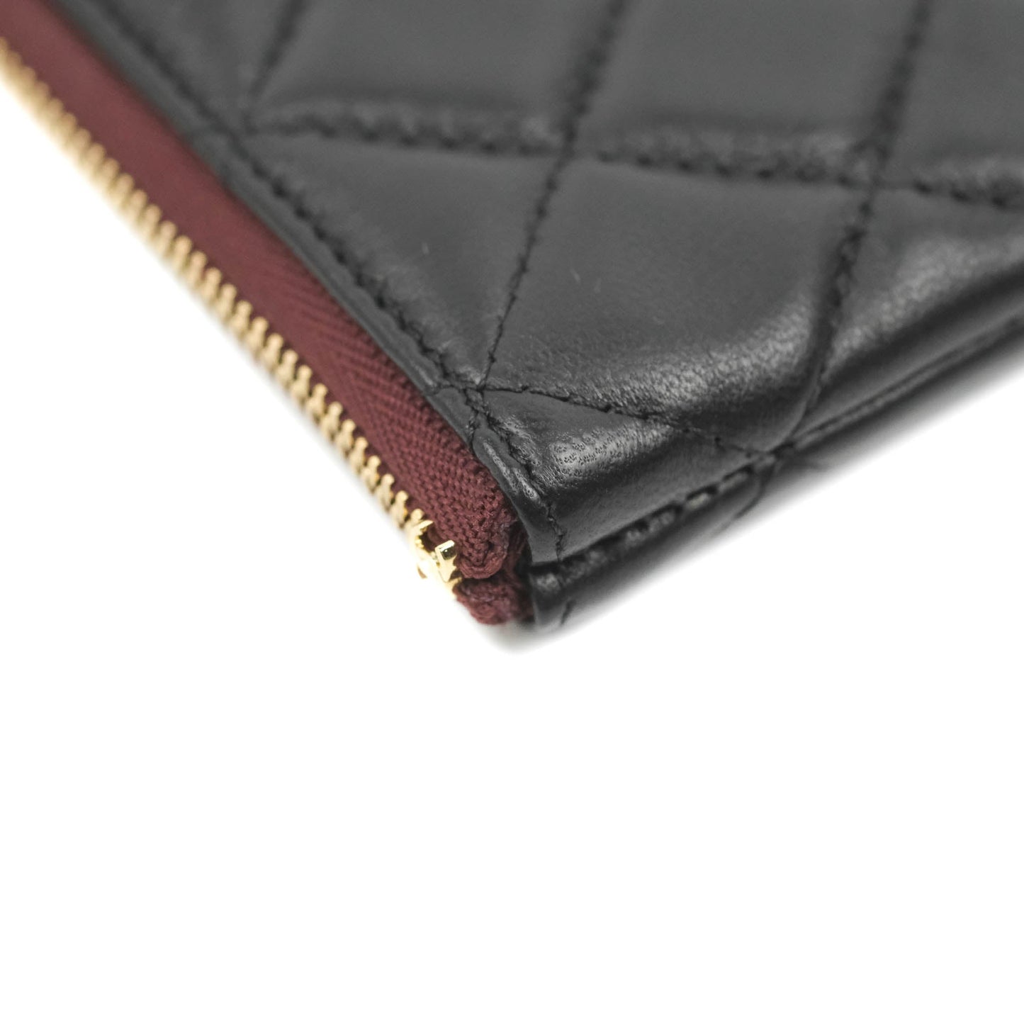 Chanel Quilted Mini O Case Black Lambskin Gold Hardware