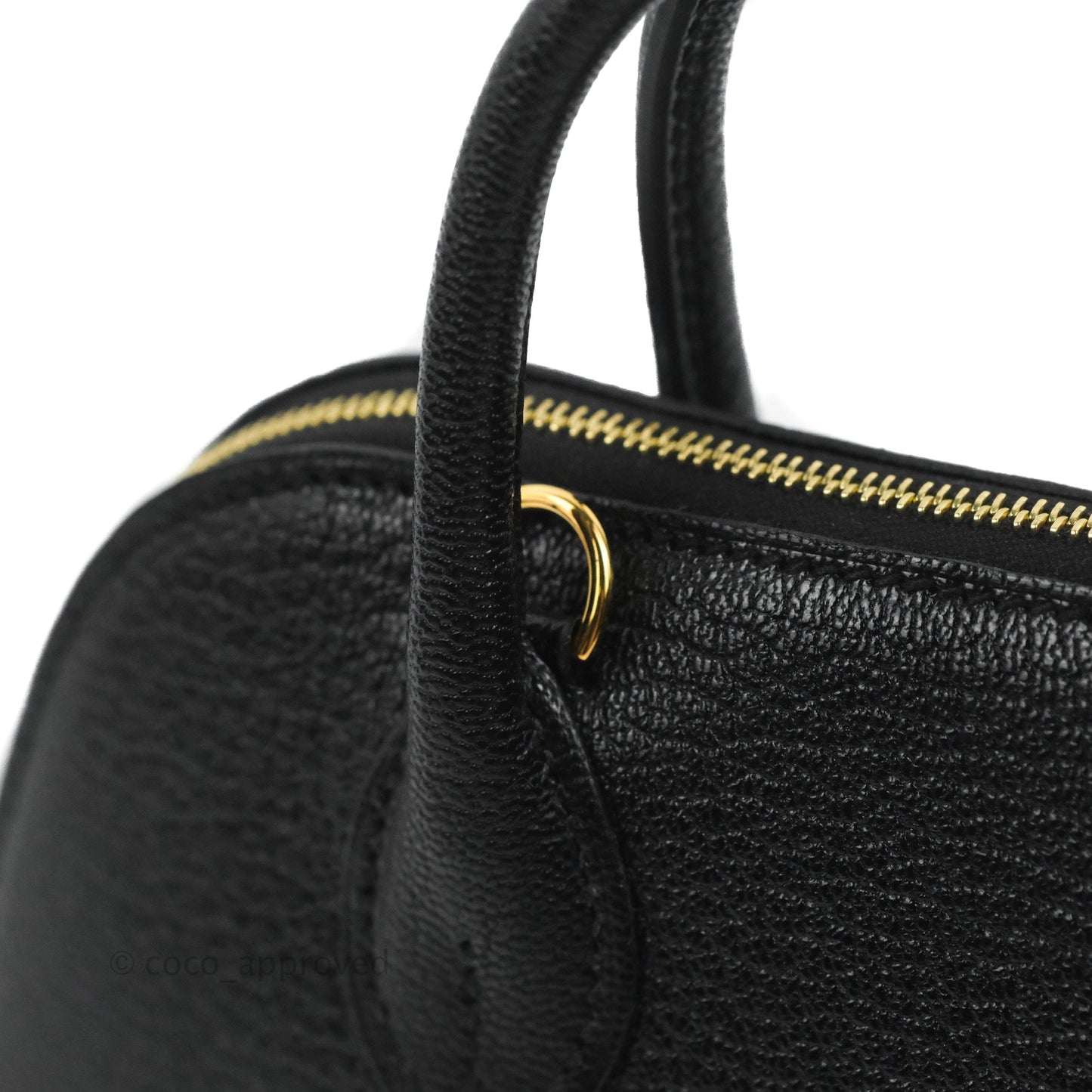 Hermès Bolide Mini 1923 Chevre Mysore Black Gold Hardware