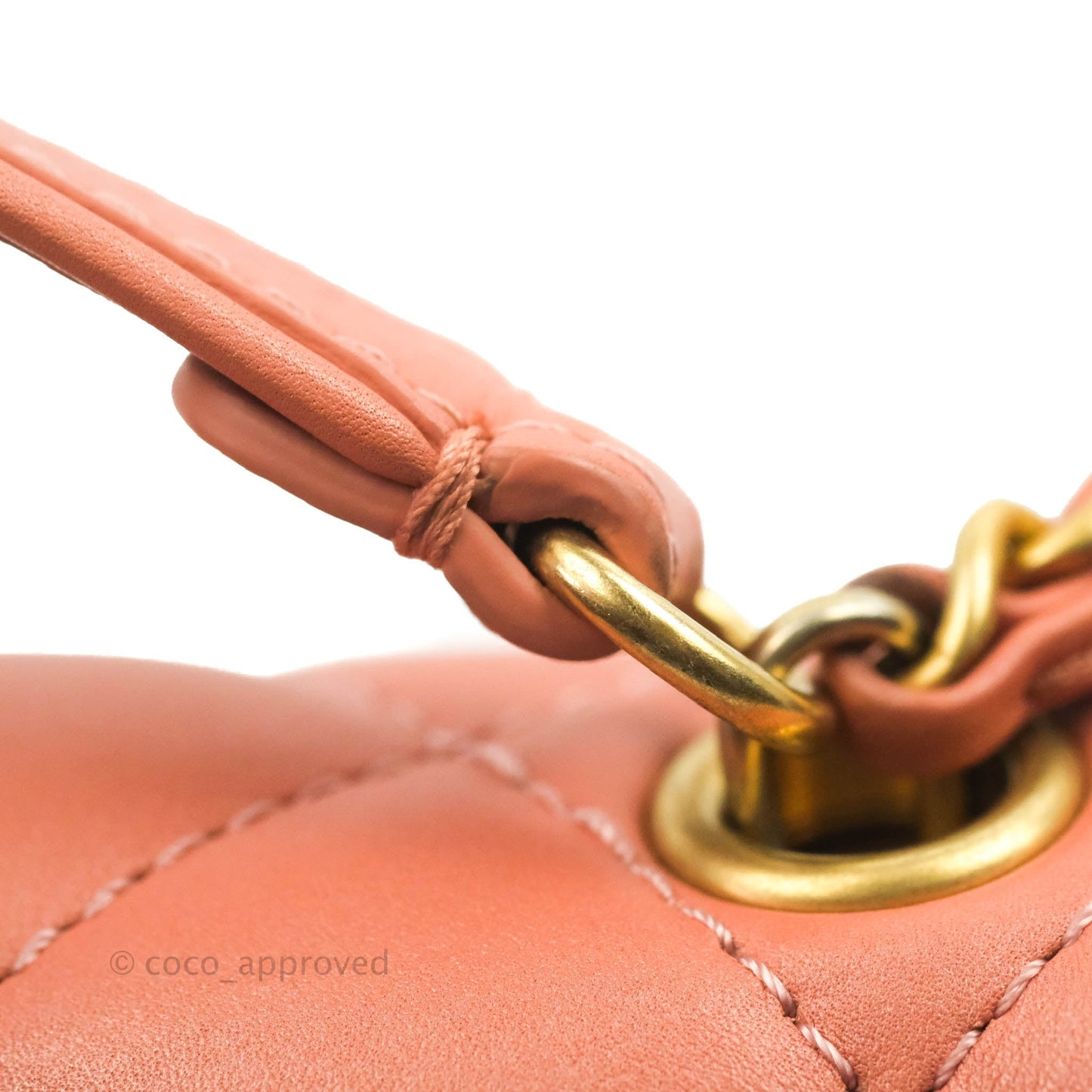 Chanel Mini Flap Bag With Top Handle Pink Lambskin Gold Hardware 20C