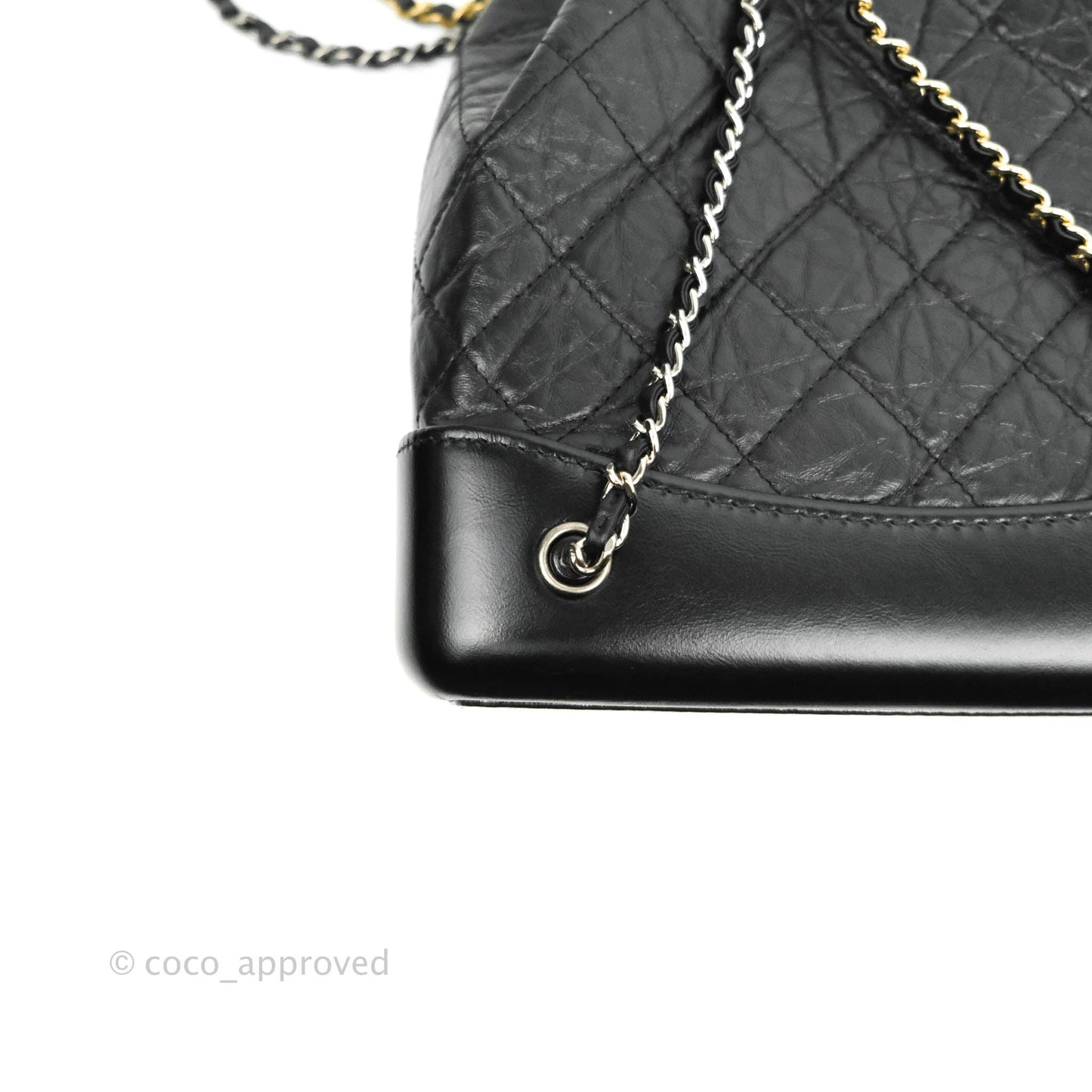 Chanel Small Gabrielle Backpack Black Aged Calfskin